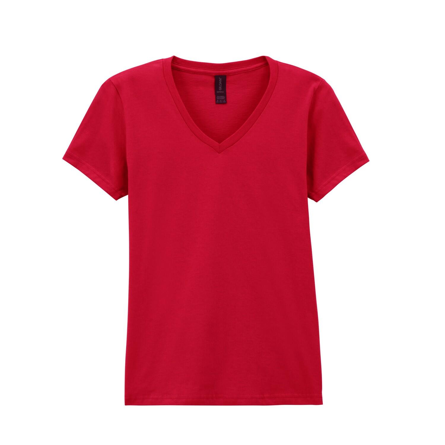 "Soft Style" TShirt VAusschnitt für Damen Kirschrot 2/3