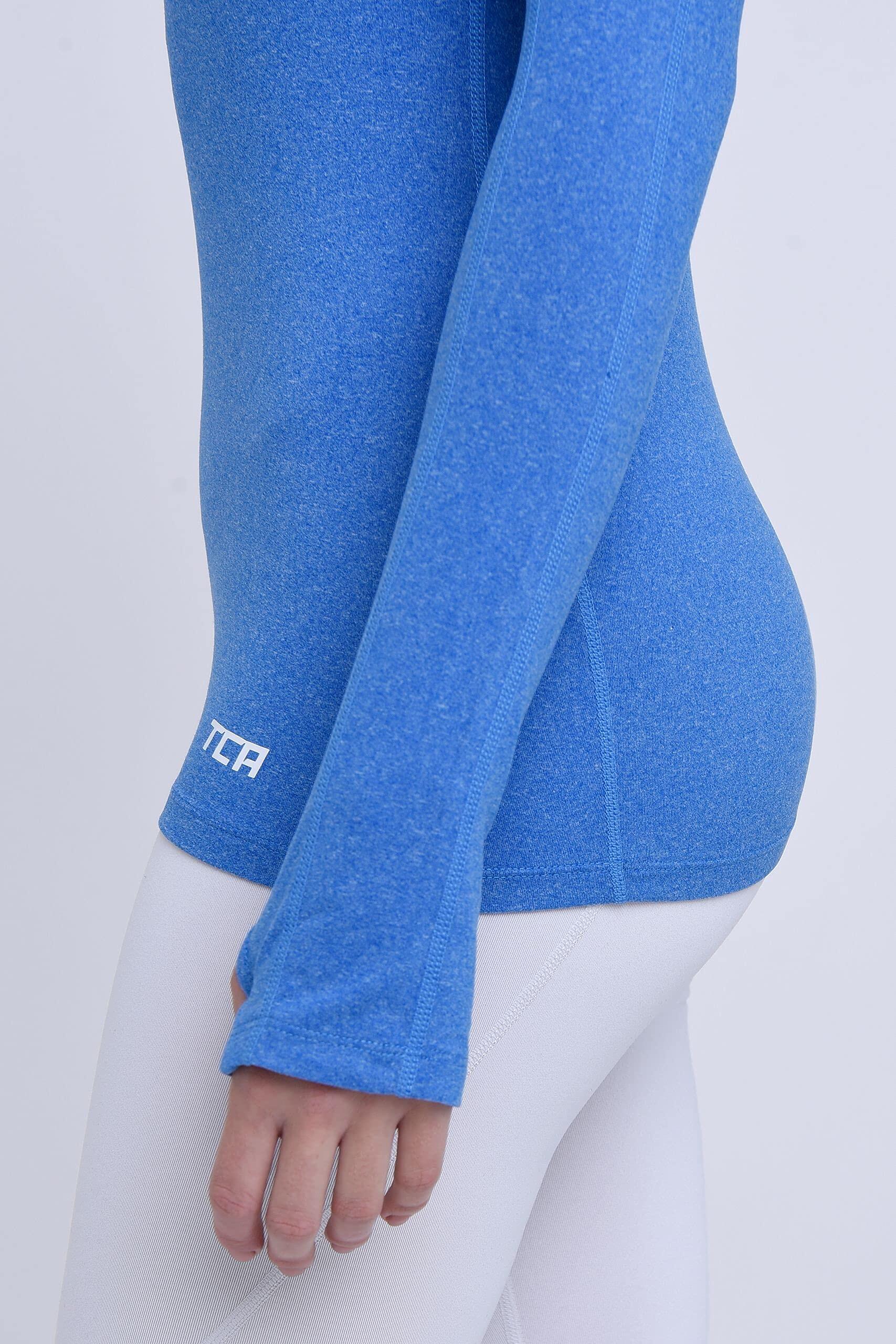 Women's All Season Long Sleeve Running Top - Blue Azure Heather 4/6