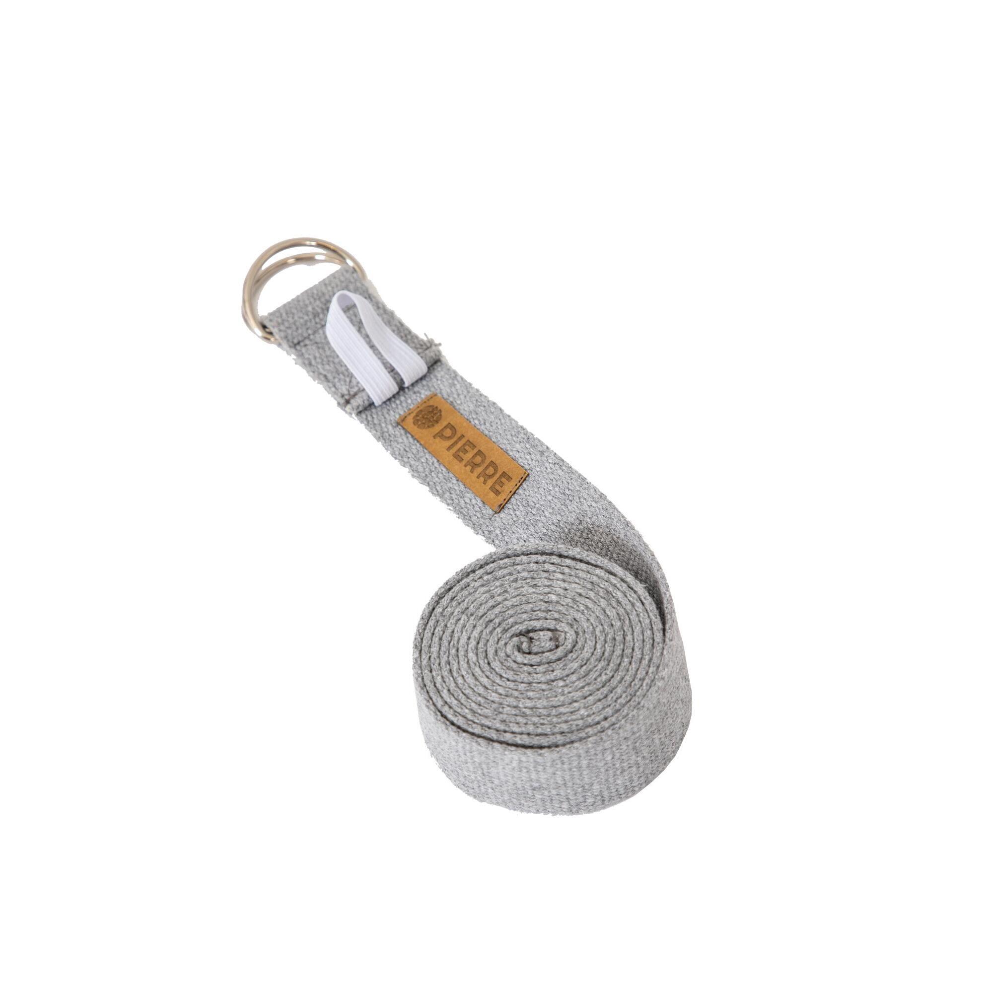 Pierre Sports - Pack De 10 Sangles De Yoga - Coton Recyclé - 250cm De Long - Sangle De Suspension - Gris - Taille Unique - Decathlon