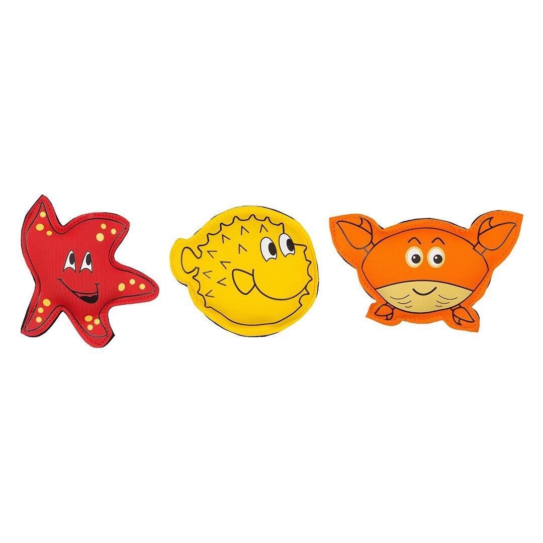 Duik Dieren 3 stuks - Zeester - Kogelvis - Krab 1/5