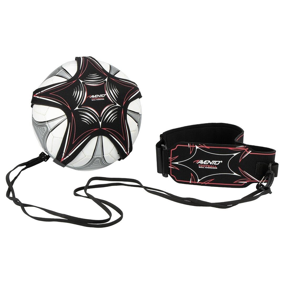 Avento - Entraîneur De Football - Ballon Exclusif - Filet De Jonglage - Blanc|noir|rouge - Taille Unique - Decathlon