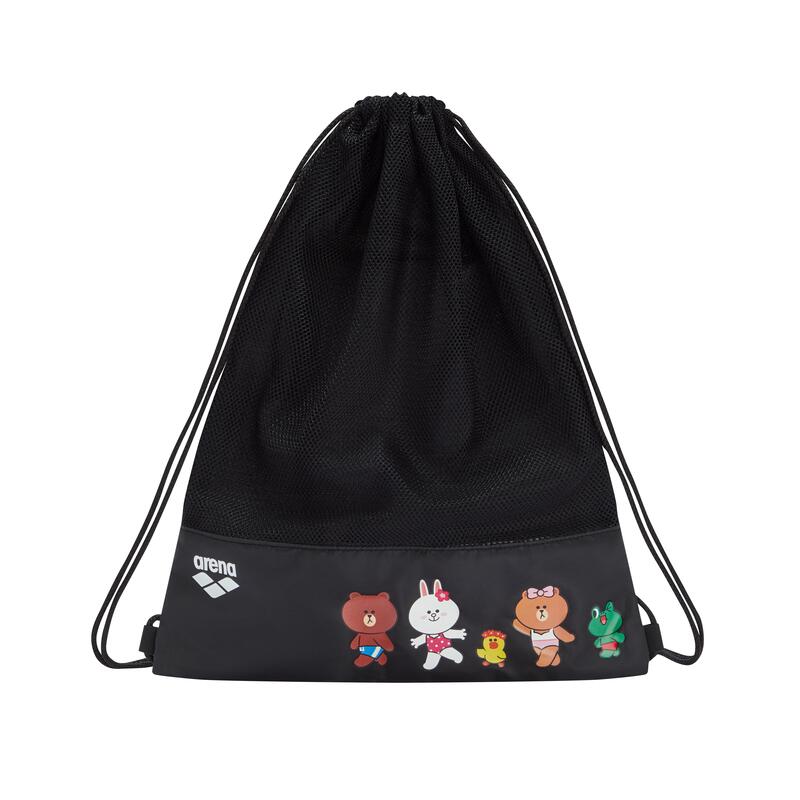 ARENA S21 U LINE FRIENDS MESH BAG BLACK