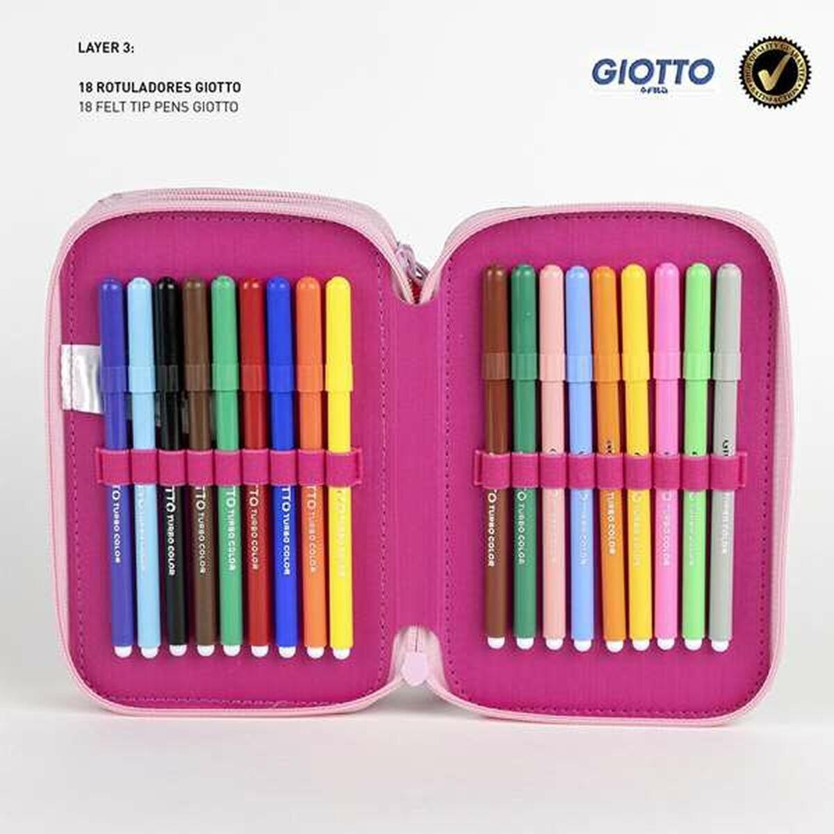 Pochette à crayons triple Minnie Mouse Rose 2/4