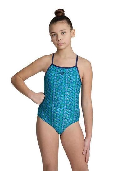 Arena Maillot de bain étoile de mer pour fille, dos nu, effet goutte d'eau -