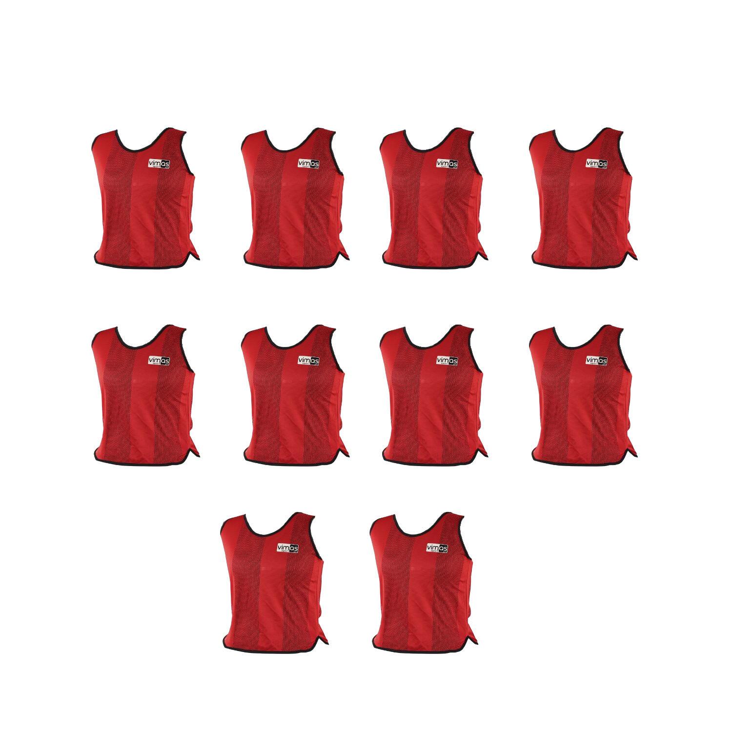Conjunto de 10 Coletes de Competição Vermelho 1/1