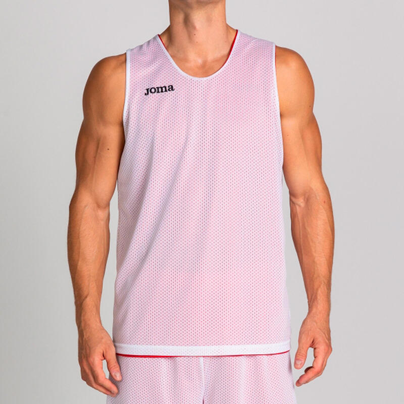 Débardeur Sans Manches Basket-Ball Adulte Joma Aro Reversible Rouge