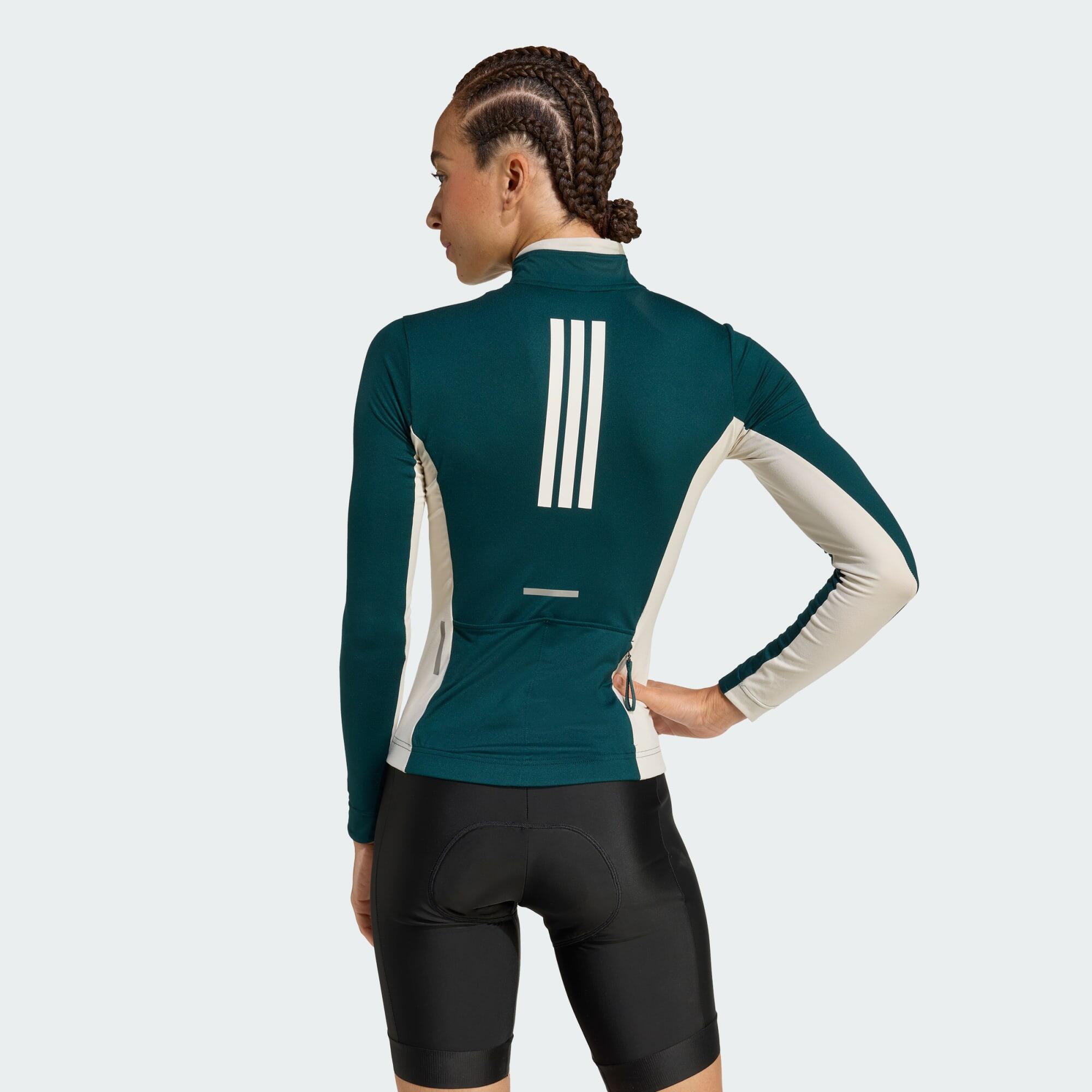 Maillot de cyclisme manches longues 3 bandes Tempo 3/5
