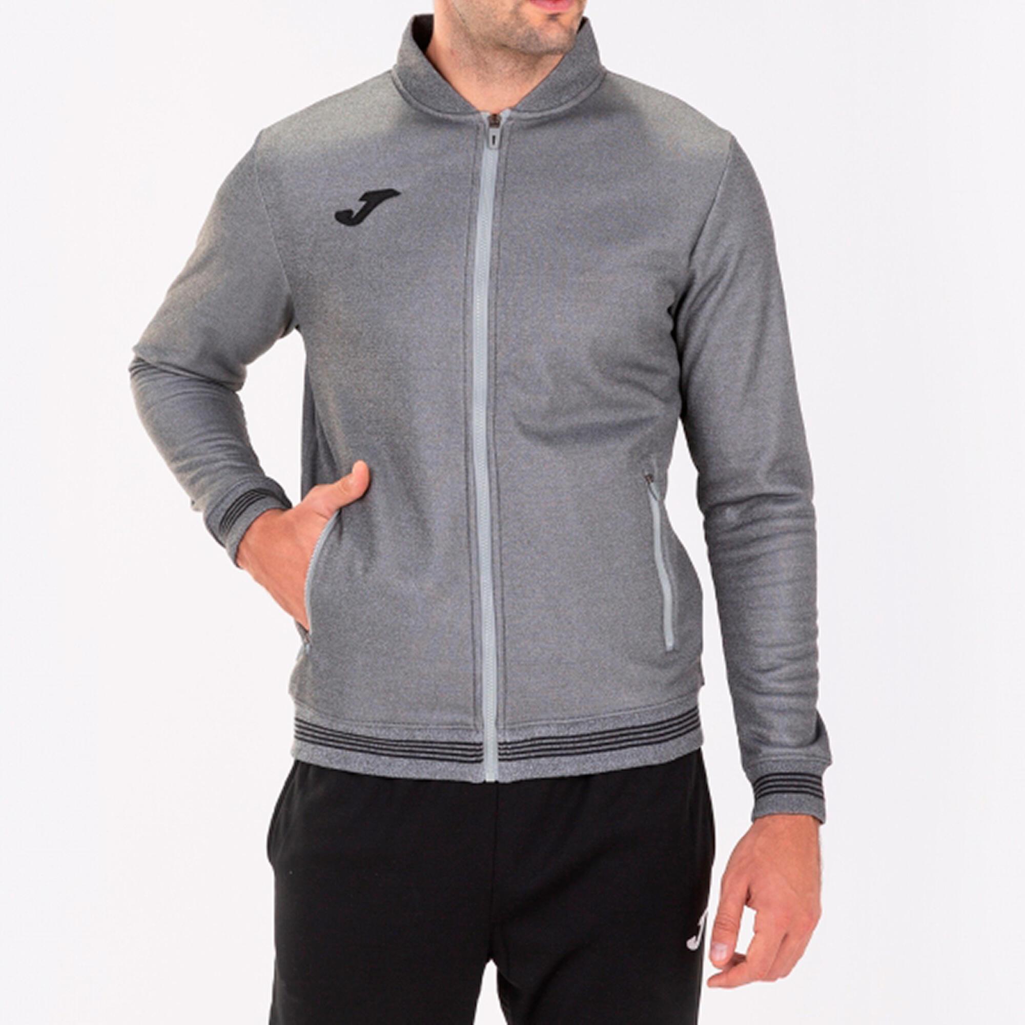 Veste Football Enfants Joma Campus III Gris Melange 2/5