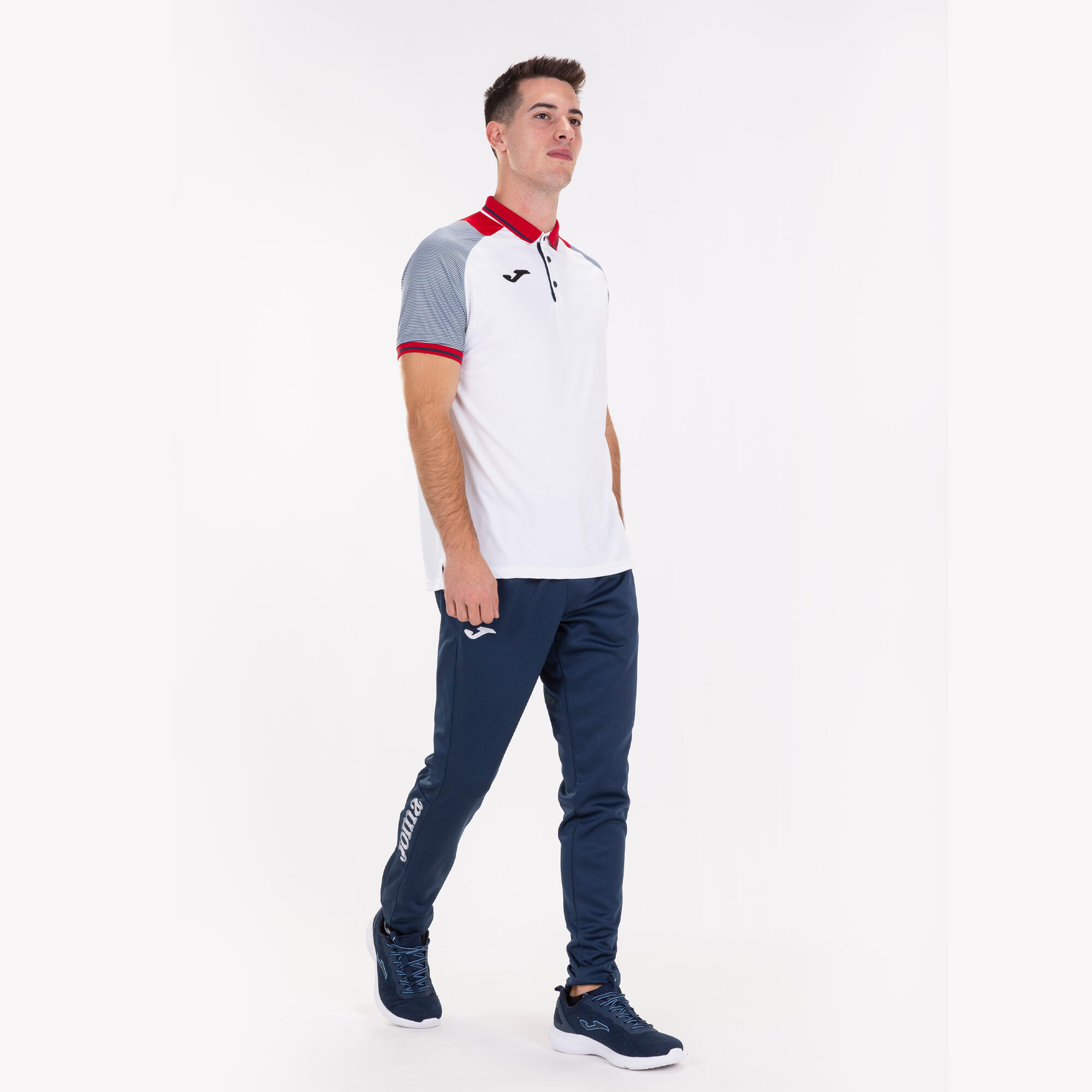 Polo Manches Courtes Football Enfants Joma Essential II Blanc 5/5