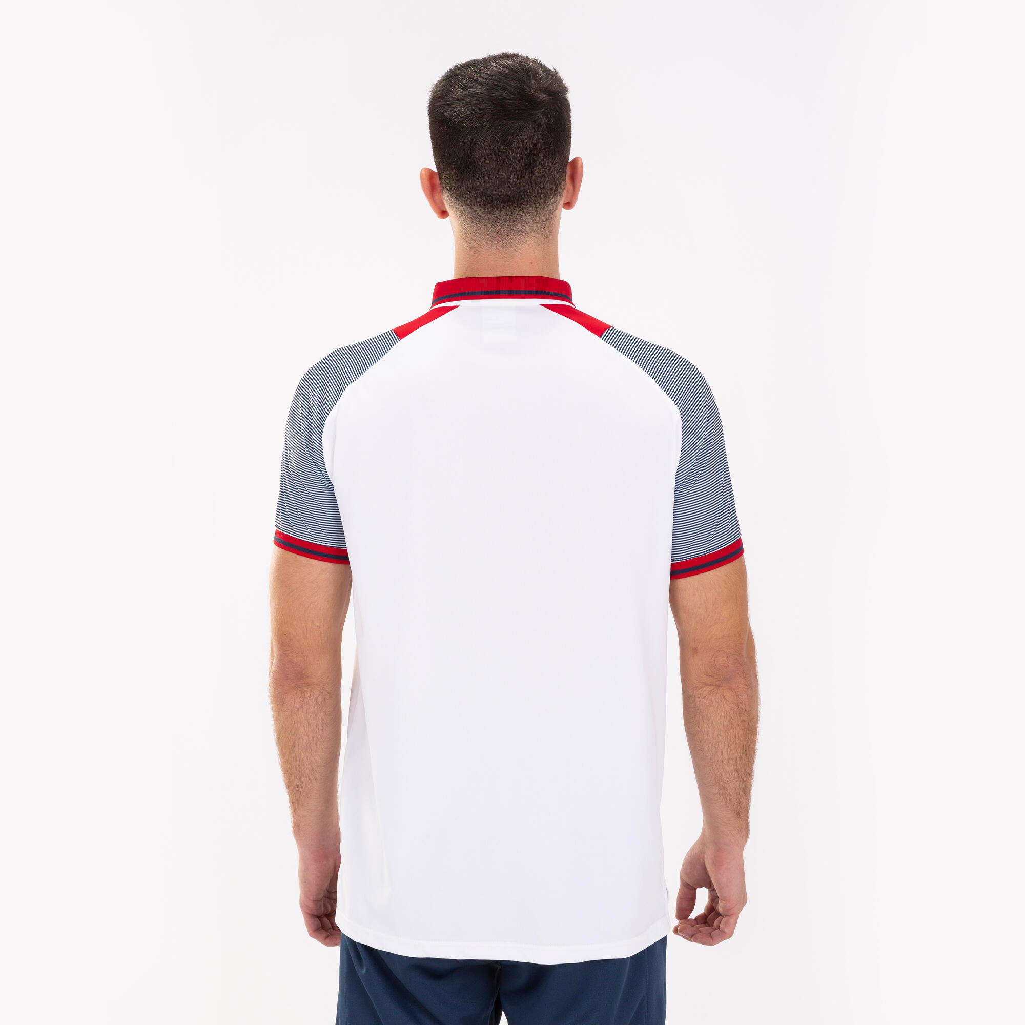 Polo Manches Courtes Football Enfants Joma Essential II Blanc 3/5