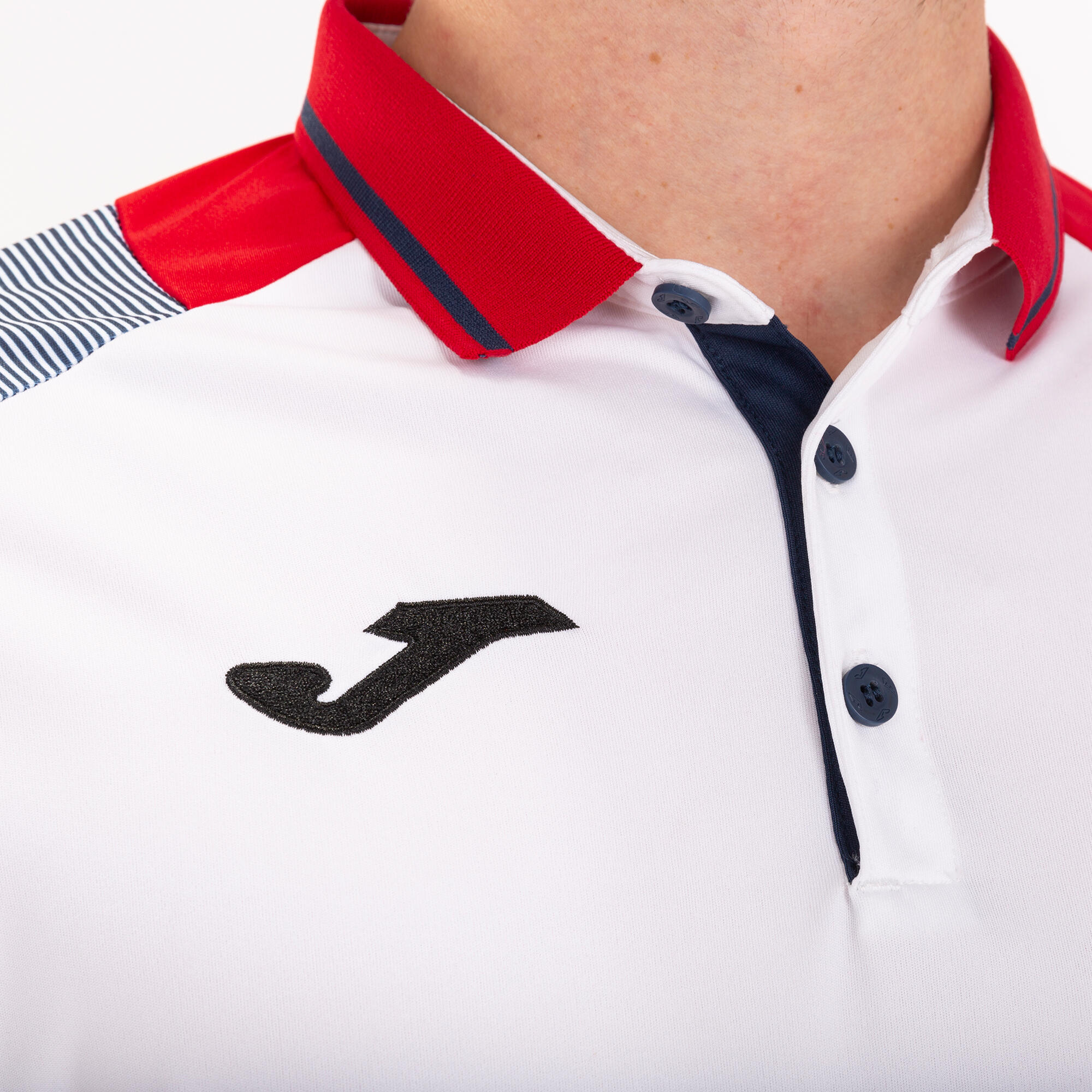 Polo Manches Courtes Football Enfants Joma Essential II Blanc 4/5