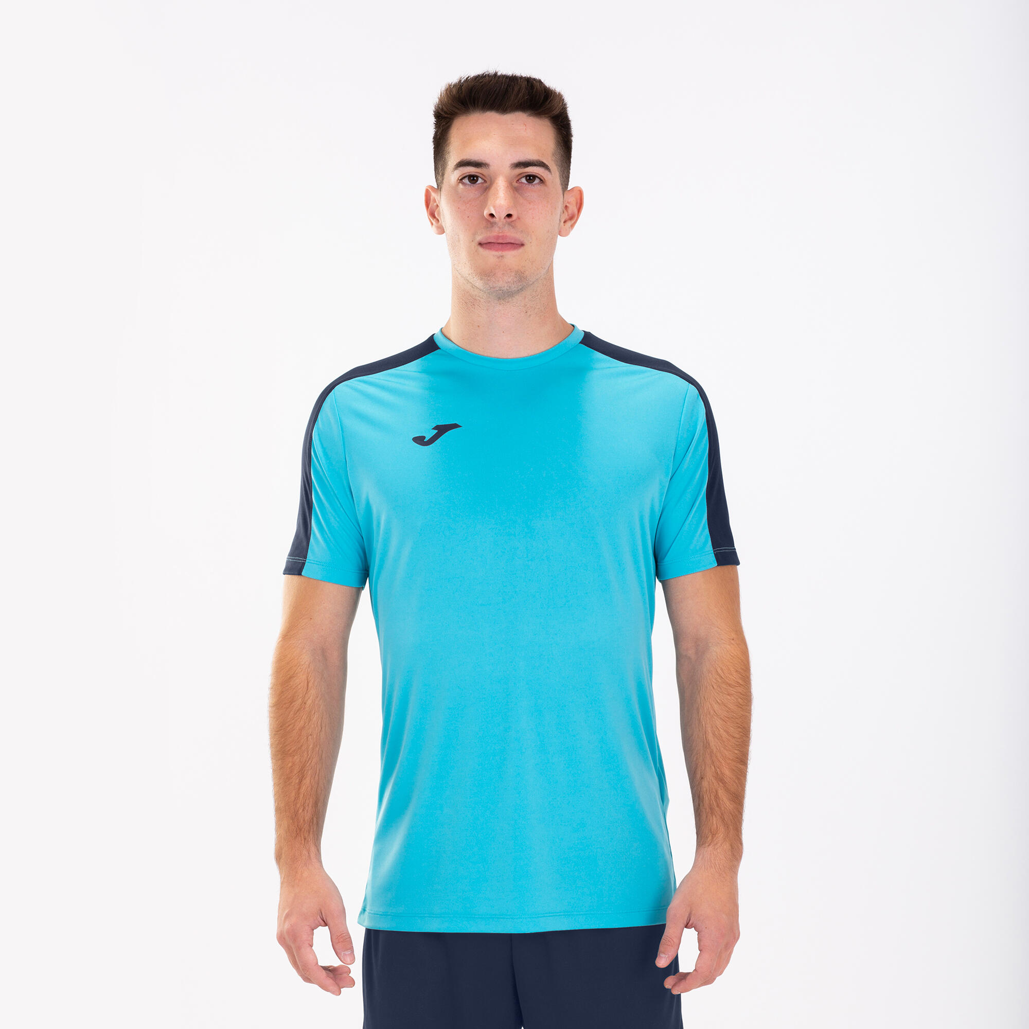 Maillot Manches Courtes Football Homme Joma Academy III Turquoise Fluo 2/5