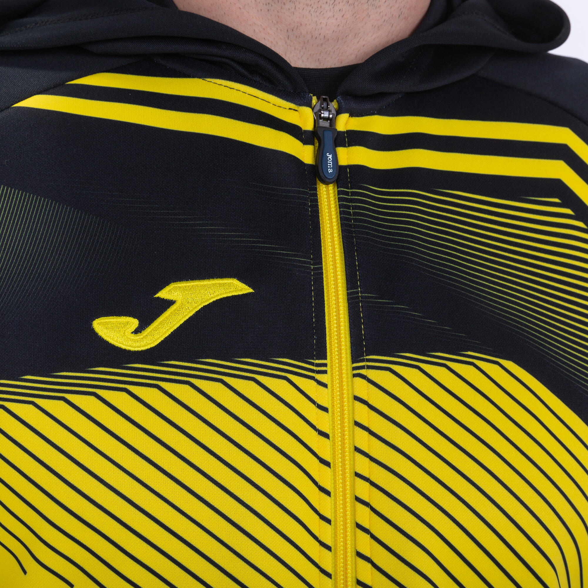 Chaqueta Con Capucha Fútbol Hombre Joma Supernova II Amarillo 4/5