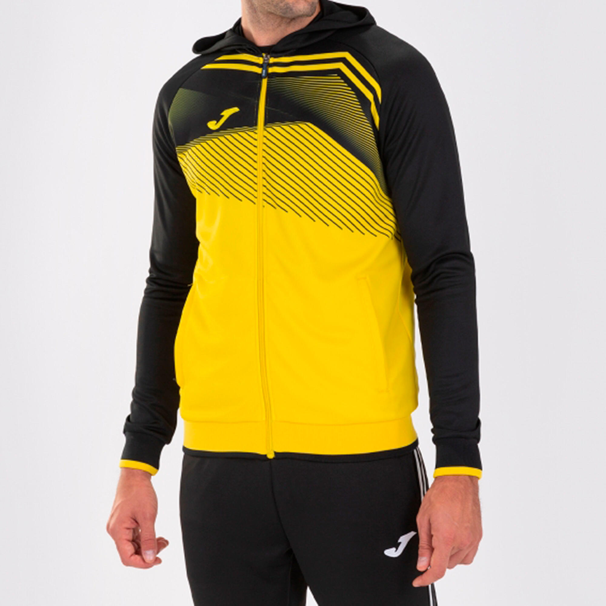 Chaqueta Con Capucha Fútbol Hombre Joma Supernova II Amarillo 2/5