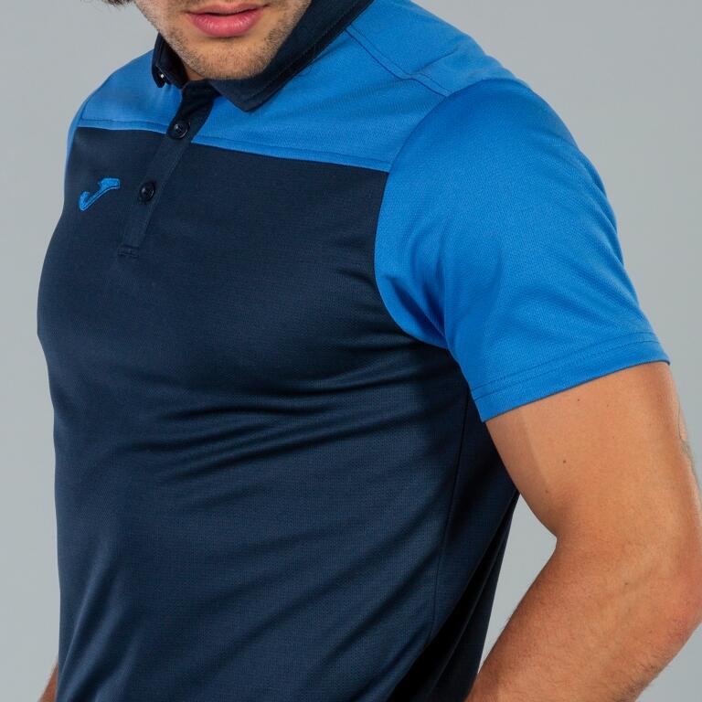 Polo Manches Courtes Football Enfants Joma Hobby II Bleu Marine 4/7