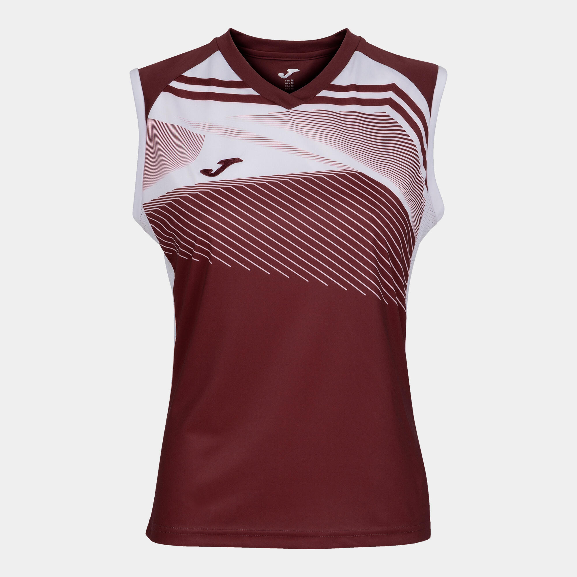 Camiseta Sin Mangas Fútbol Mujer Joma Supernova II Burdeos 5/5