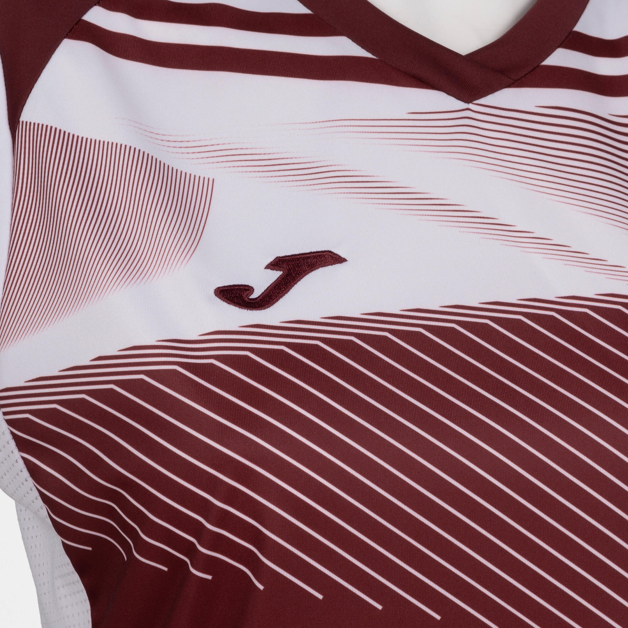 Camiseta Sin Mangas Fútbol Mujer Joma Supernova II Burdeos 3/5