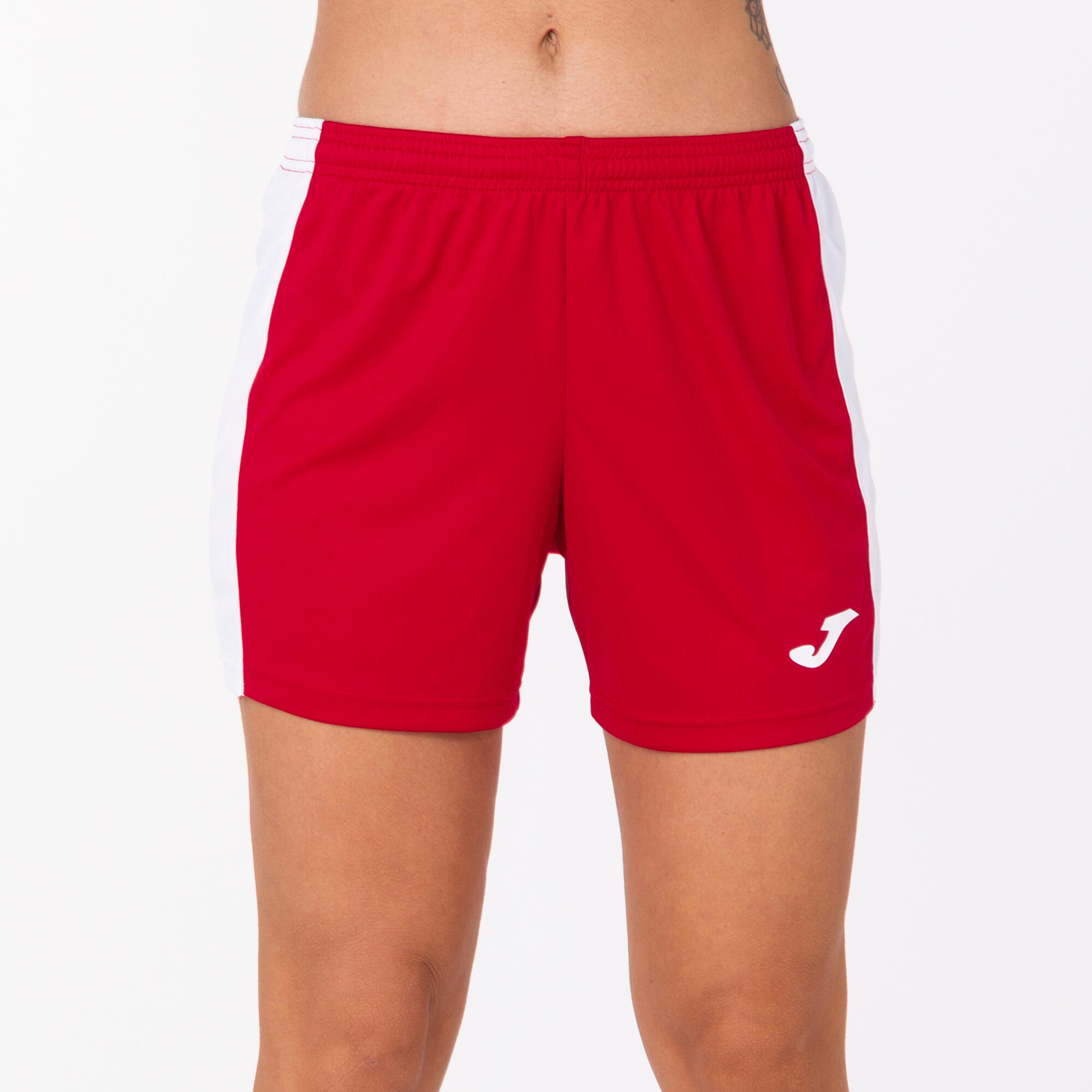 Joma - Short Football Femme Joma Maxi Rouge - Short - Blanc|rouge - S - Decathlon