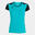 T-Shirt Manga Curta Running Mulher Joma Record II Azul-Turquesa