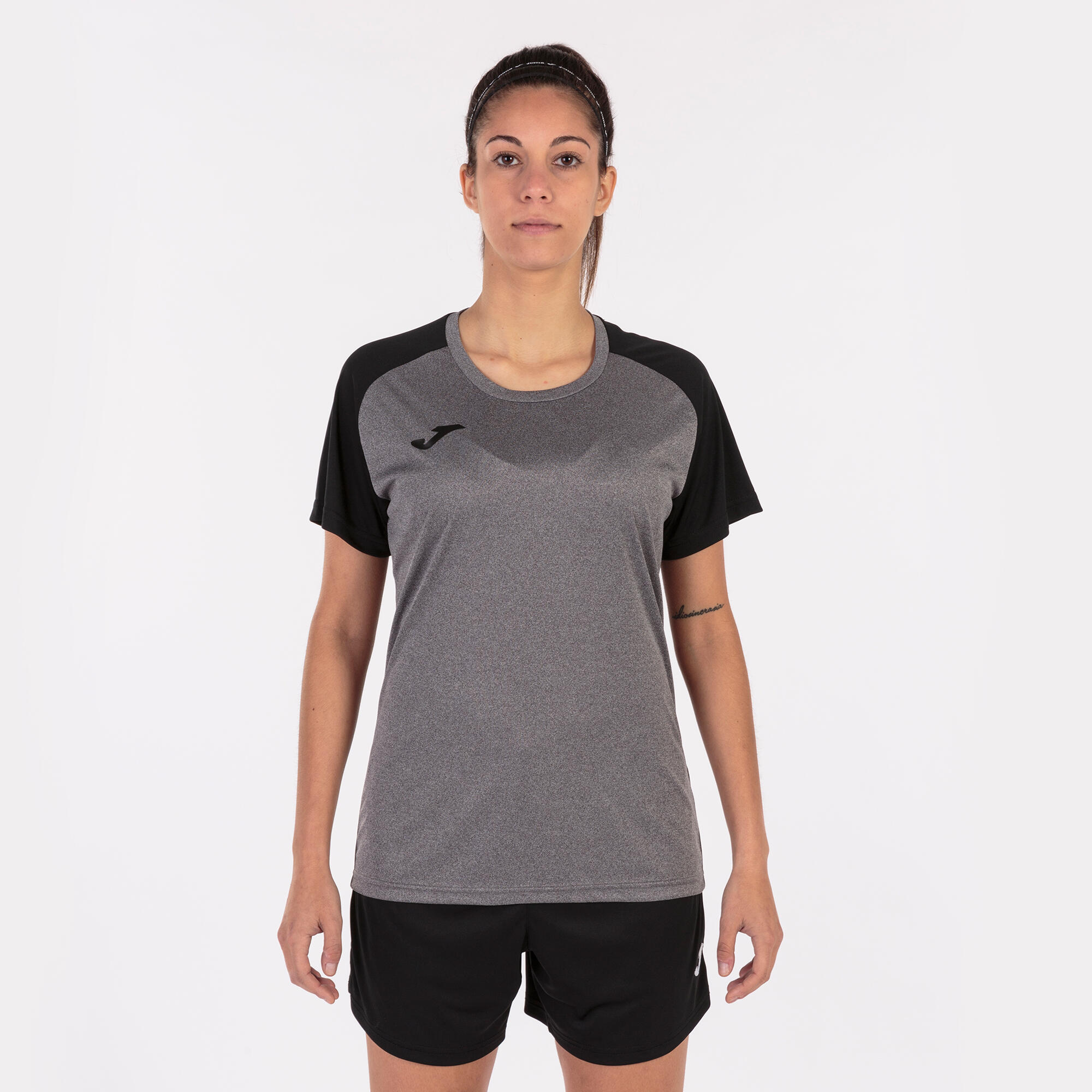 Maillot Manches Courtes Football Femme Joma Academy IV Gris Melange 5/5