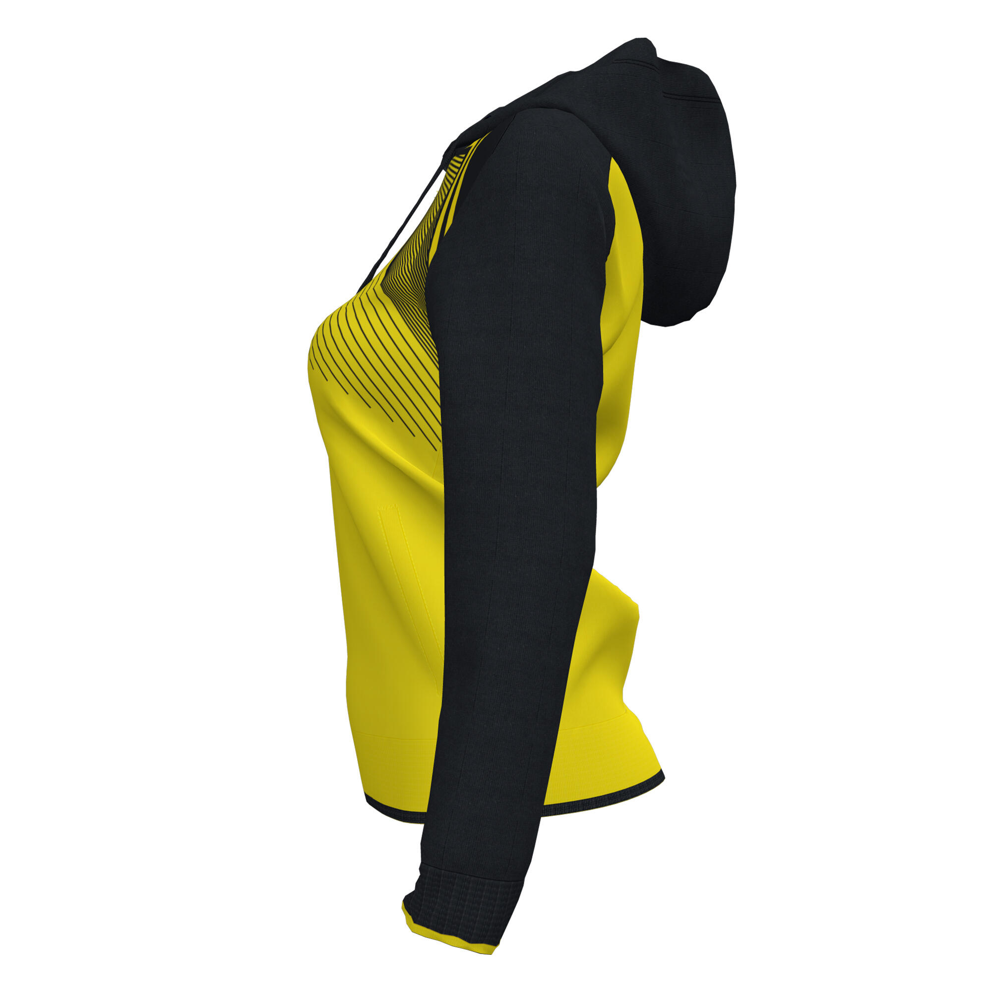Casaco Com Capuz Futebol Mulher Joma Supernova II Amarelo 3/4