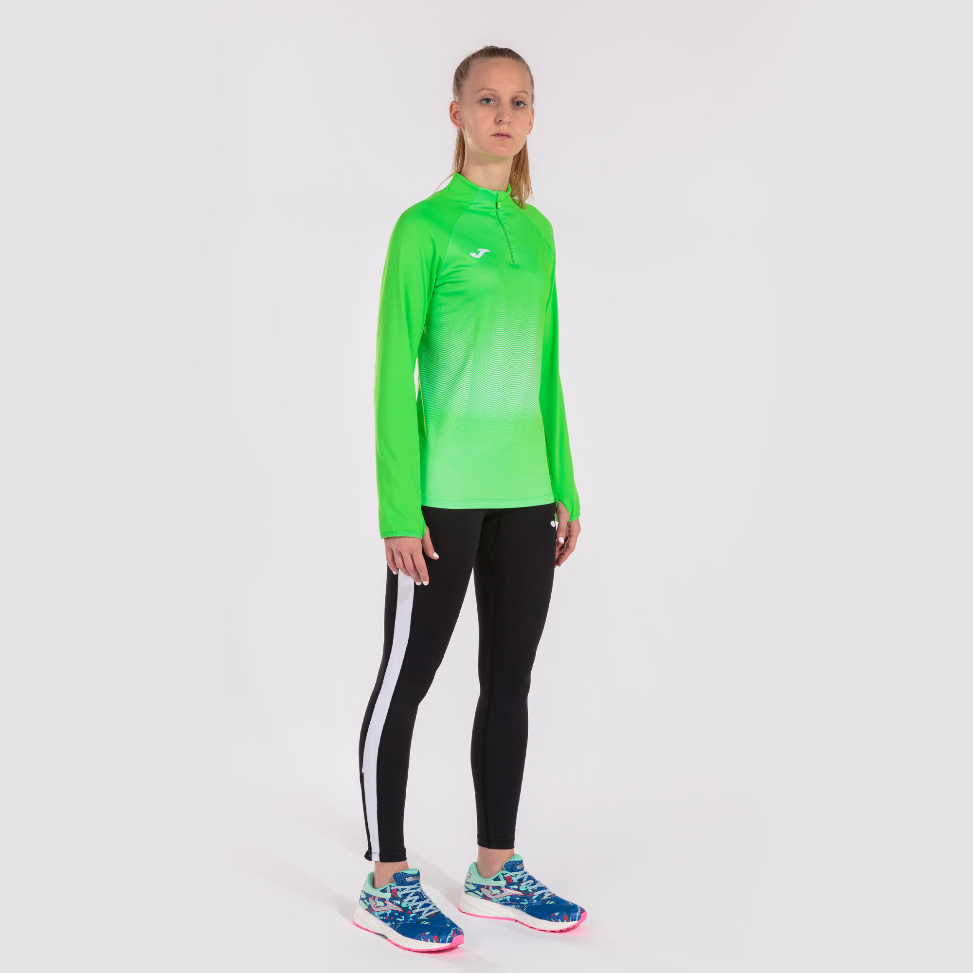 Sudadera Running Mujer Joma Elite VII Verde Flúor 3/5