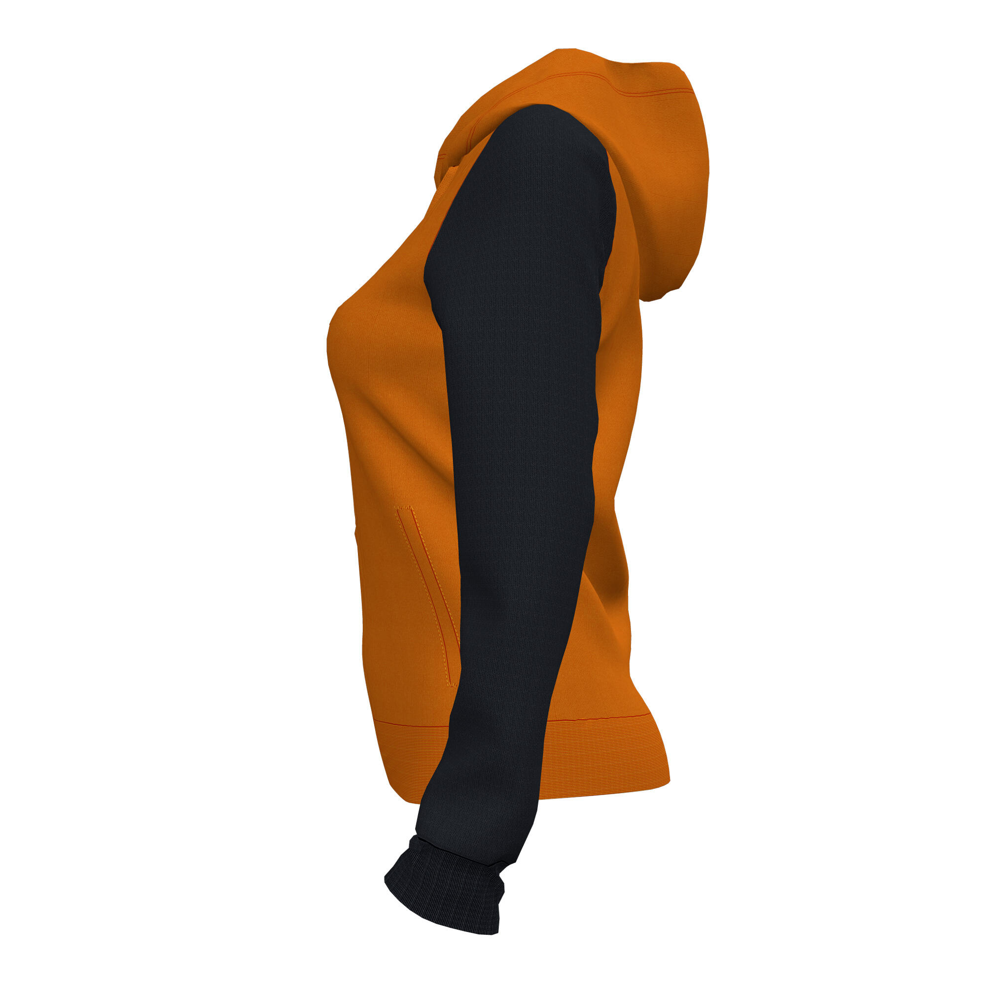 Chaqueta Con Capucha Fútbol Mujer Joma Academy IV Naranja 3/4