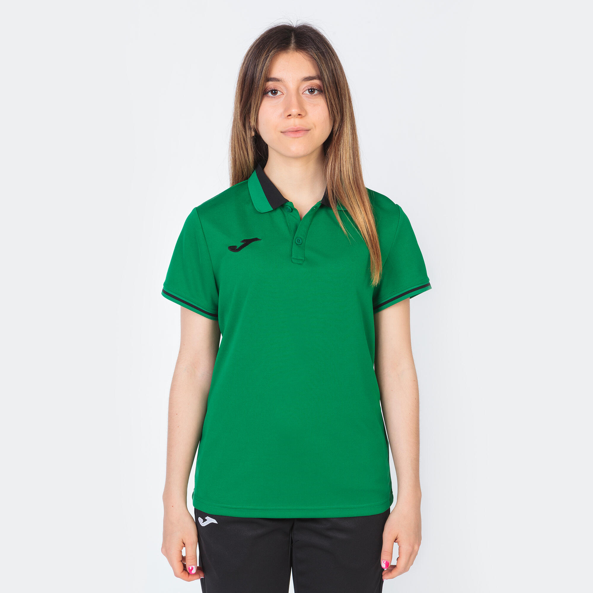 Polo Manches Courtes Football Femme Joma Championship VI Vert 2/5