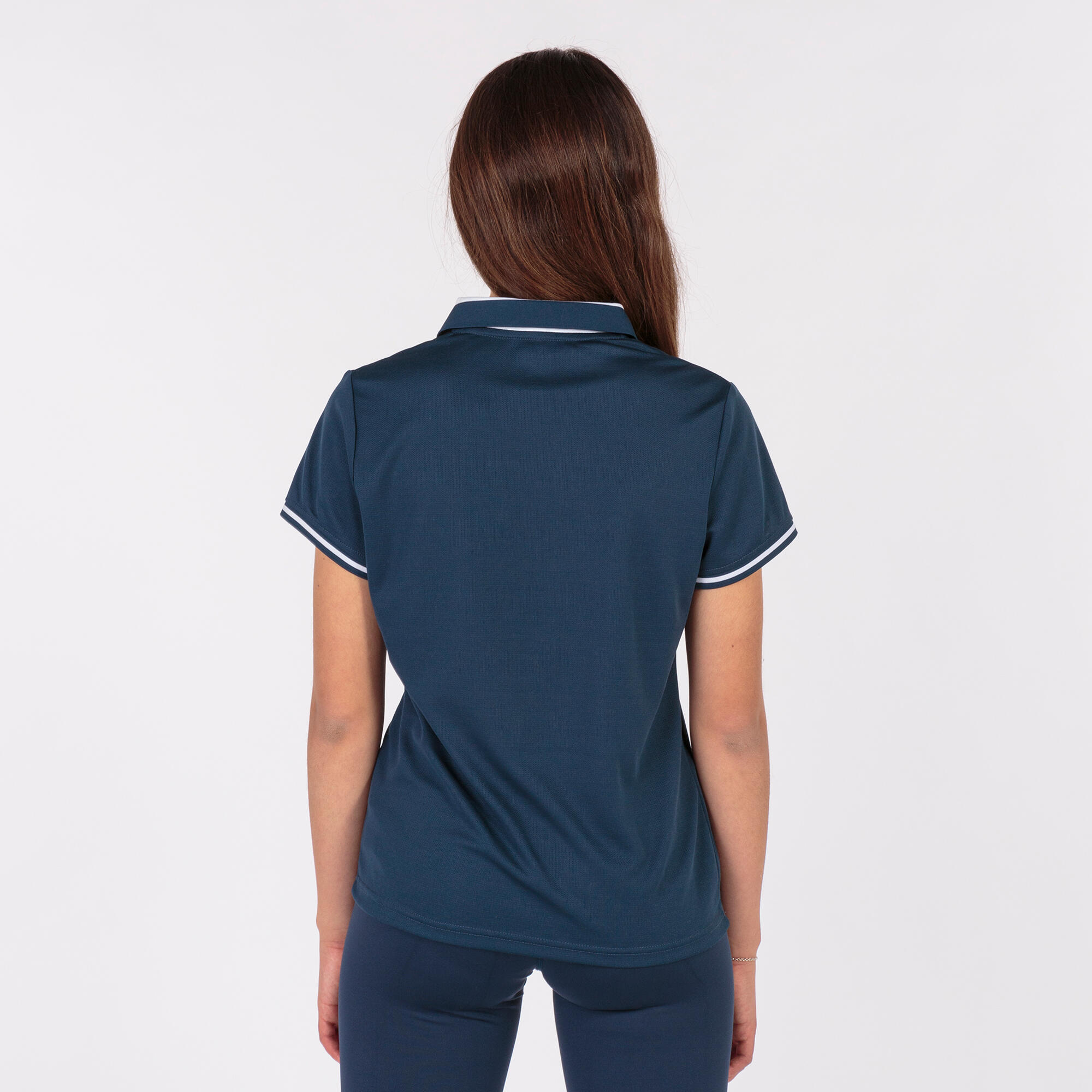 Polo Manches Courtes Football Femme Joma Championship VI Bleu Marine 3/5