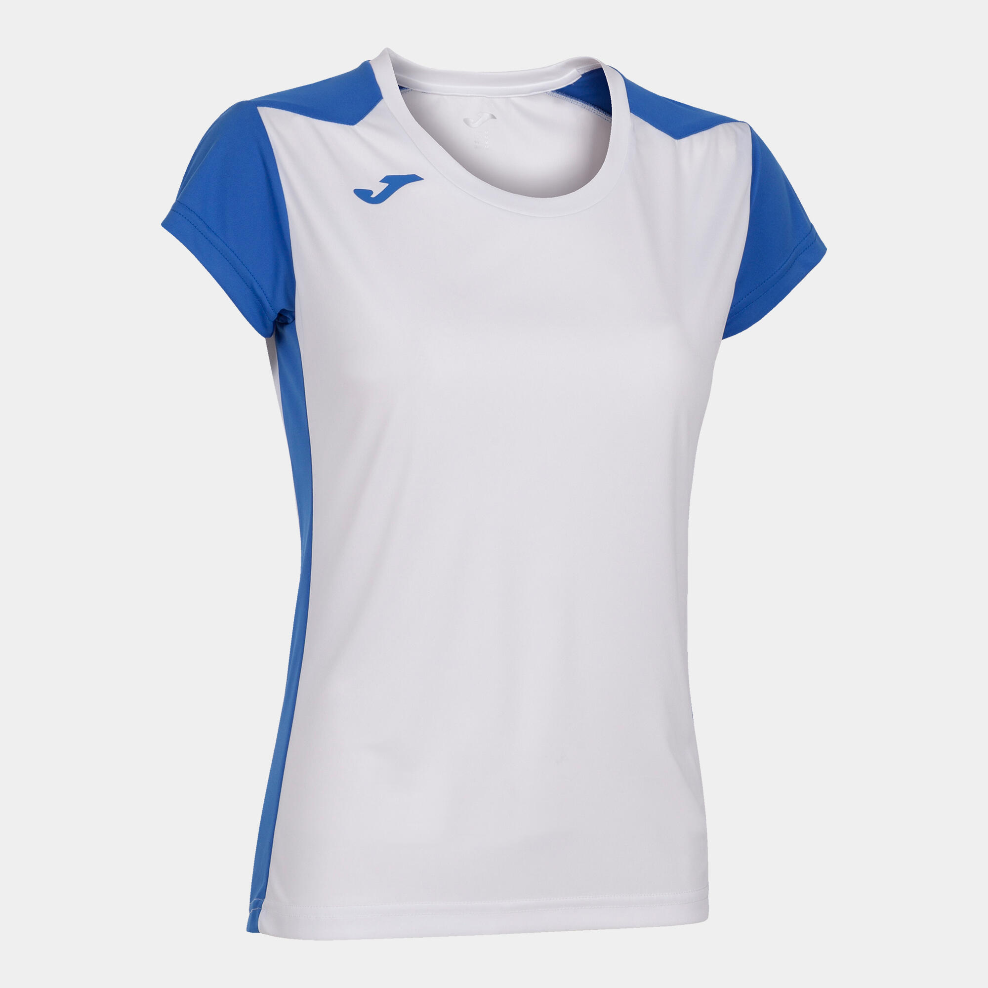 Joma - Maillot Manches Courtes Running Femme Joma Record Ii Blanc - T-shirt Manches Courtes - Blanc|bleu - 48 Xl - Decathlon