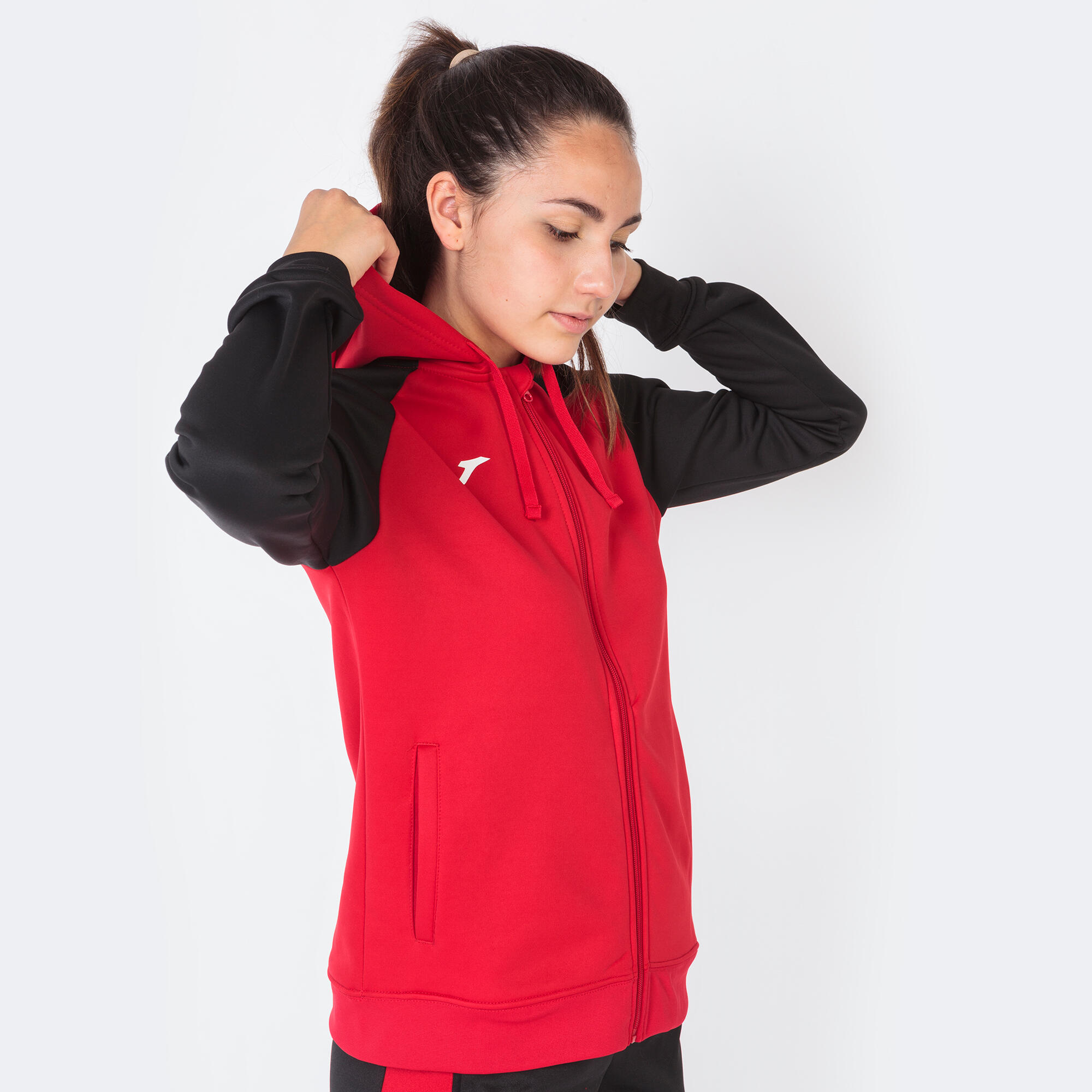 Chaqueta Con Capucha Fútbol Mujer Joma Academy IV Rojo 5/5