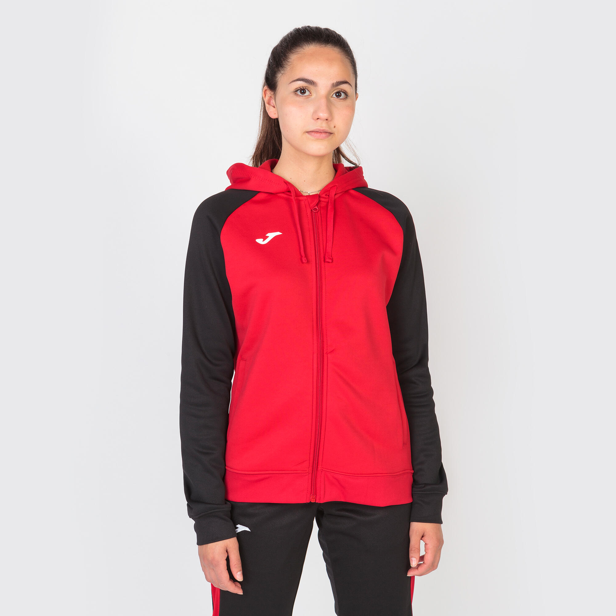 Chaqueta Con Capucha Fútbol Mujer Joma Academy IV Rojo 2/5