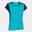 T-Shirt Manga Curta Running Mulher Joma Record II Azul-Turquesa Fluor