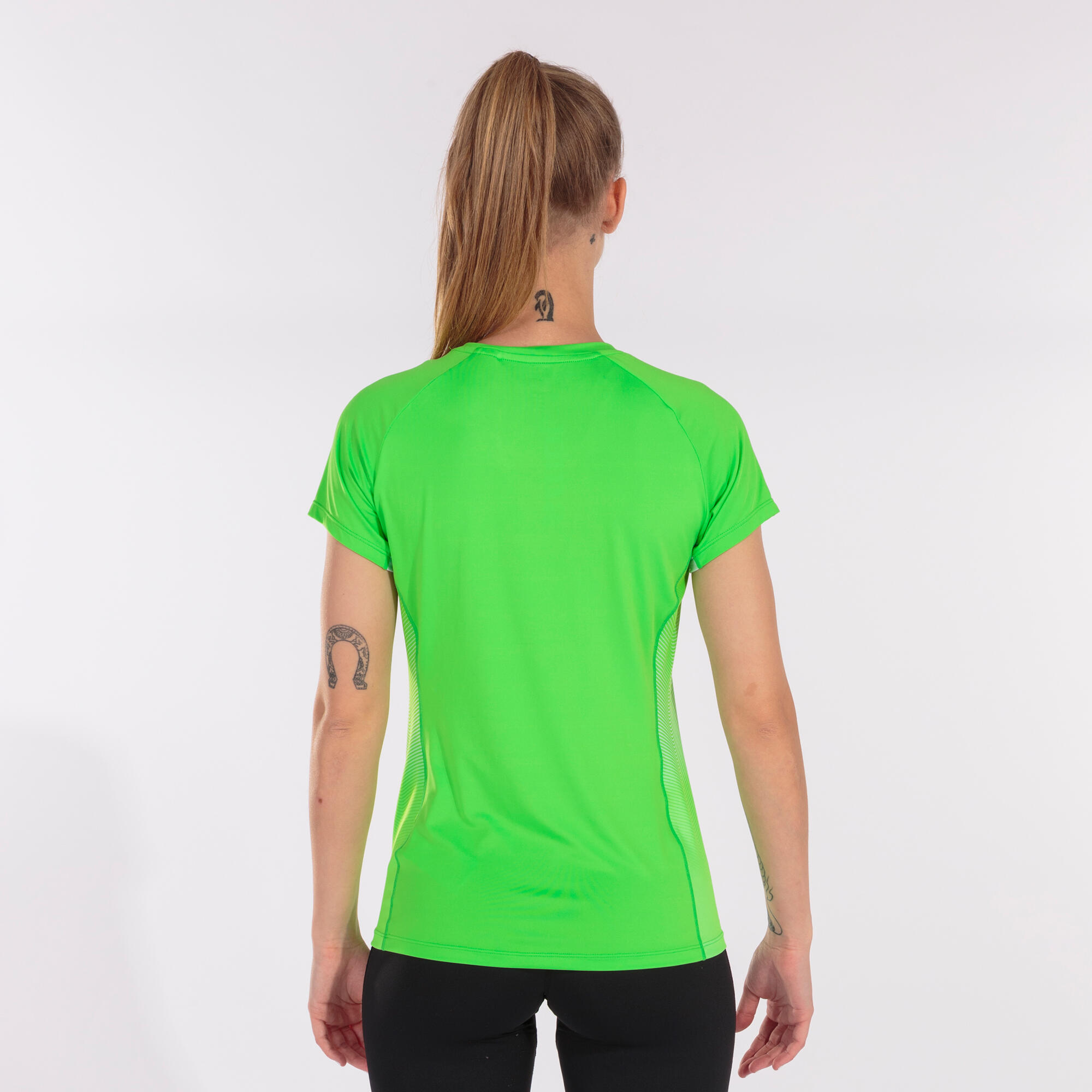 Maillot Manches Courtes Running Femme Joma Elite VII Vert Fluo 3/5