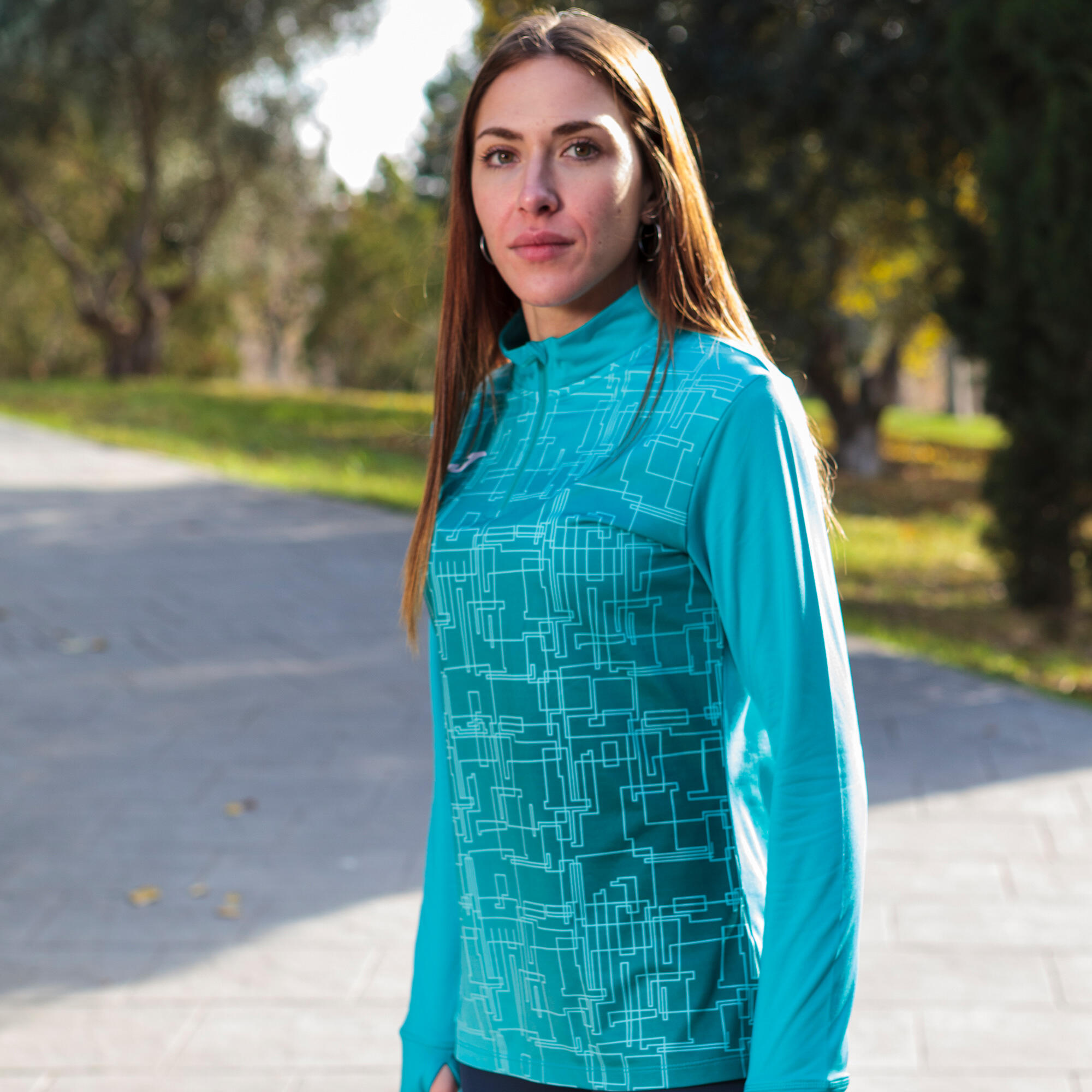 Sudadera Running Niños Joma Elite VIII Turquesa 3/5