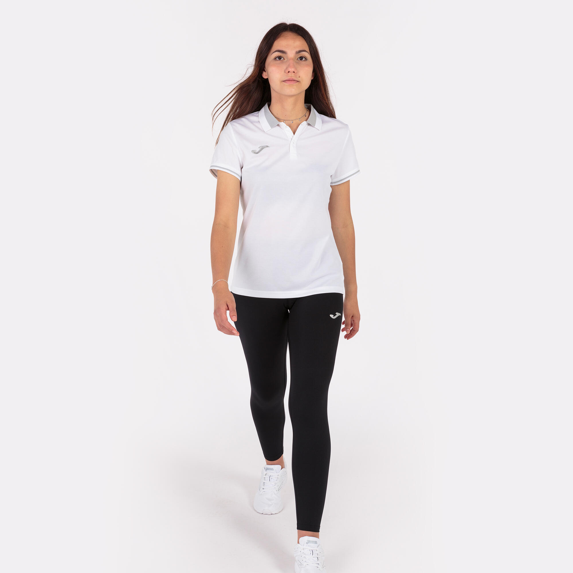 Polo Manches Courtes Football Femme Joma Championship VI Blanc 5/5