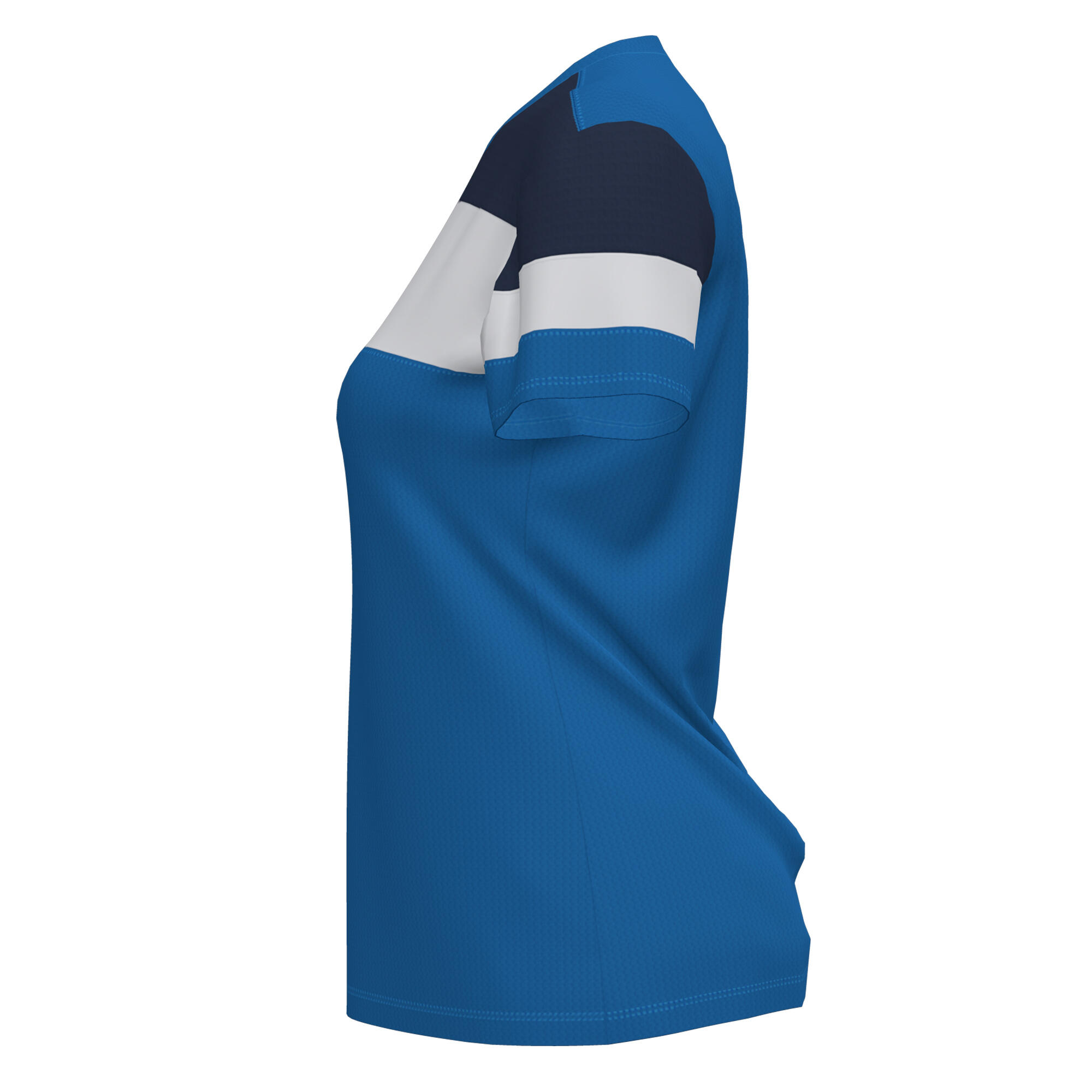 Camiseta Manga Corta Fútbol Mujer Joma Crew IV Royal 3/4