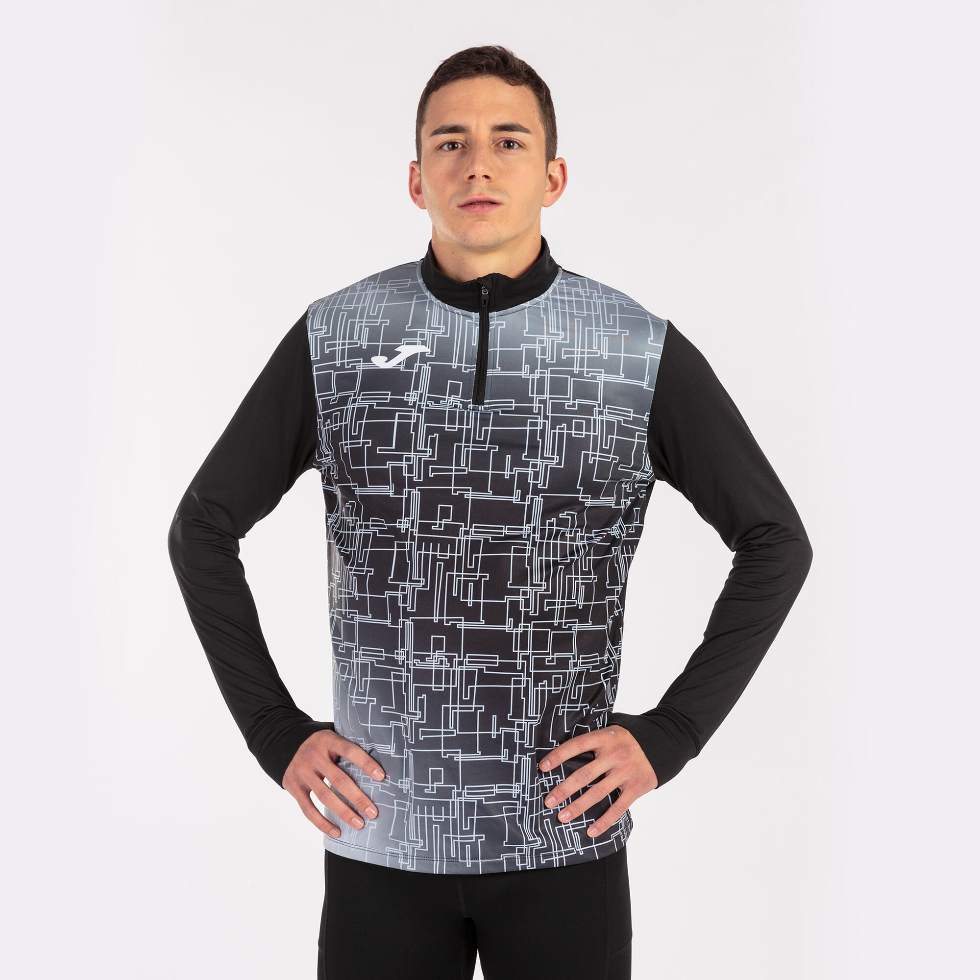 Sweat-Shirt Running Homme Joma Elite VIII Noir 2/5