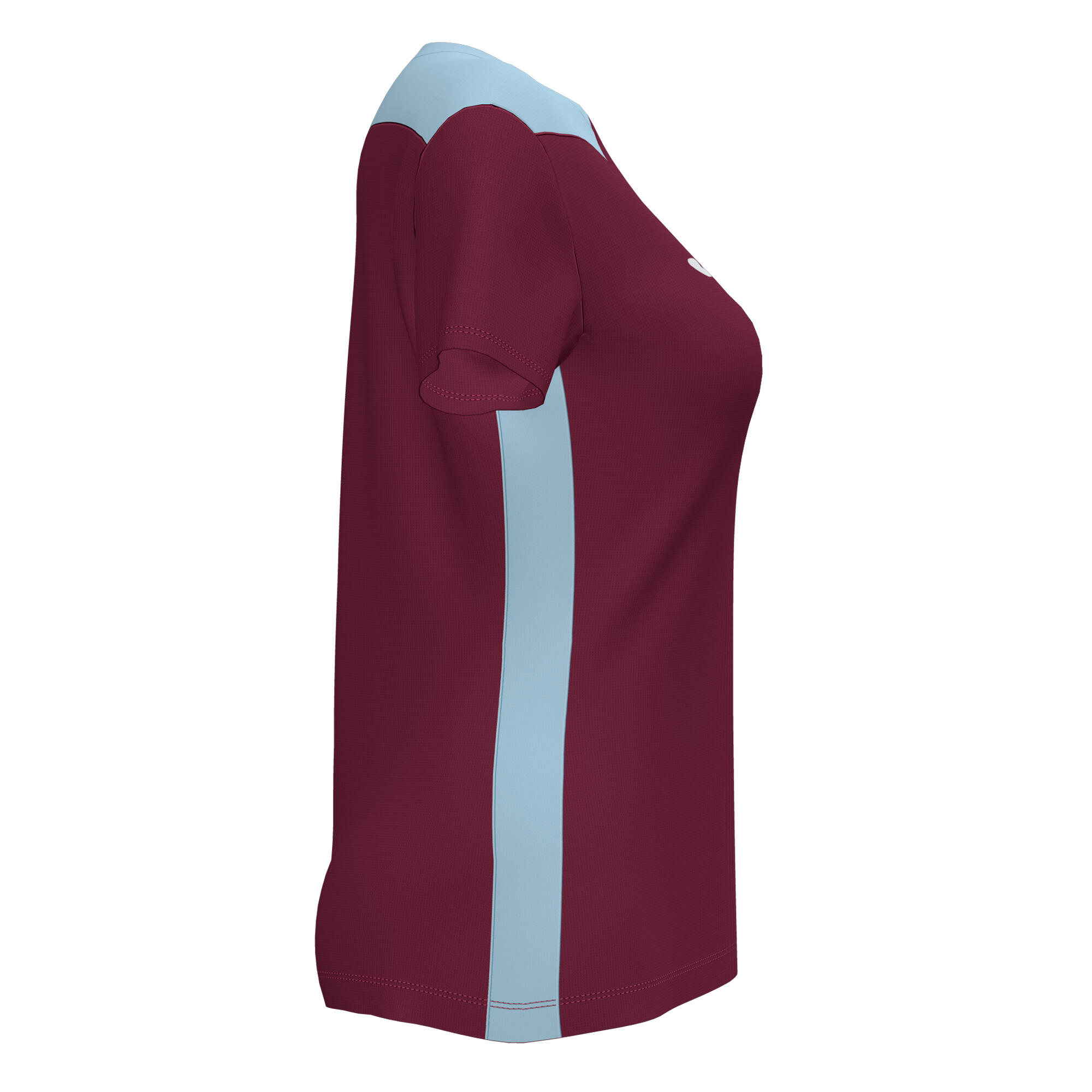 T-Shirt Joma 901265.682.S per Donne in Bordeaux/Celeste 4/4