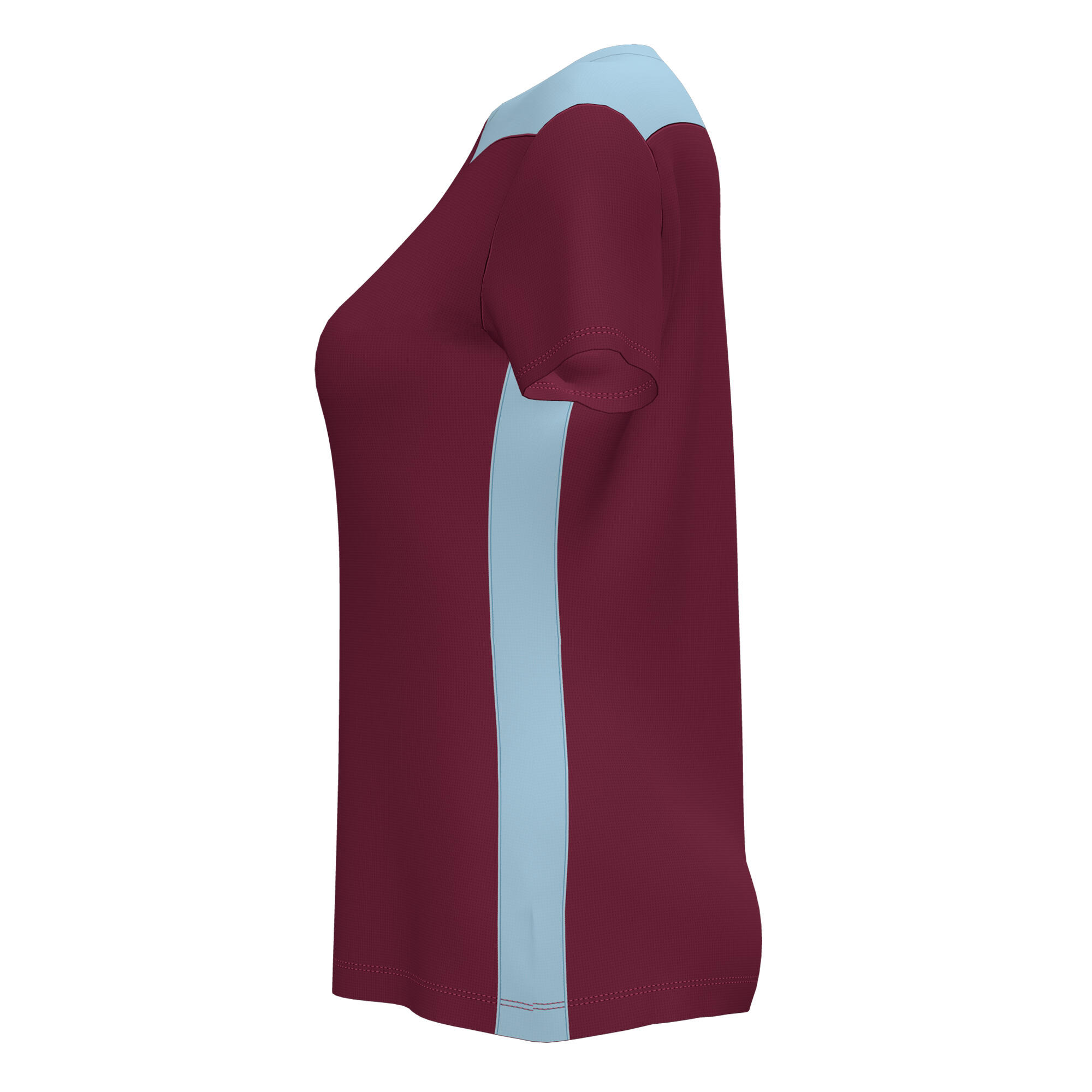 T-Shirt Joma 901265.682.S per Donne in Bordeaux/Celeste 2/4