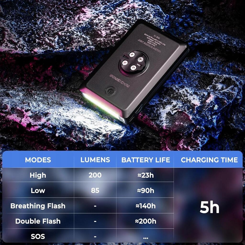 Przednia lampka rowerowa z wbudowanym powerbankiem 10000mAh ROCKBROS JP009 4/7