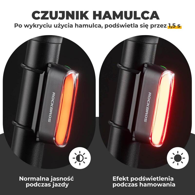 Inteligentne i magnetyczne tylne światło rowerowe - ROCKBROS 24120009001