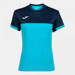 Maillot Manches Courtes Padel Femme Joma Montreal Turquoise Fluo