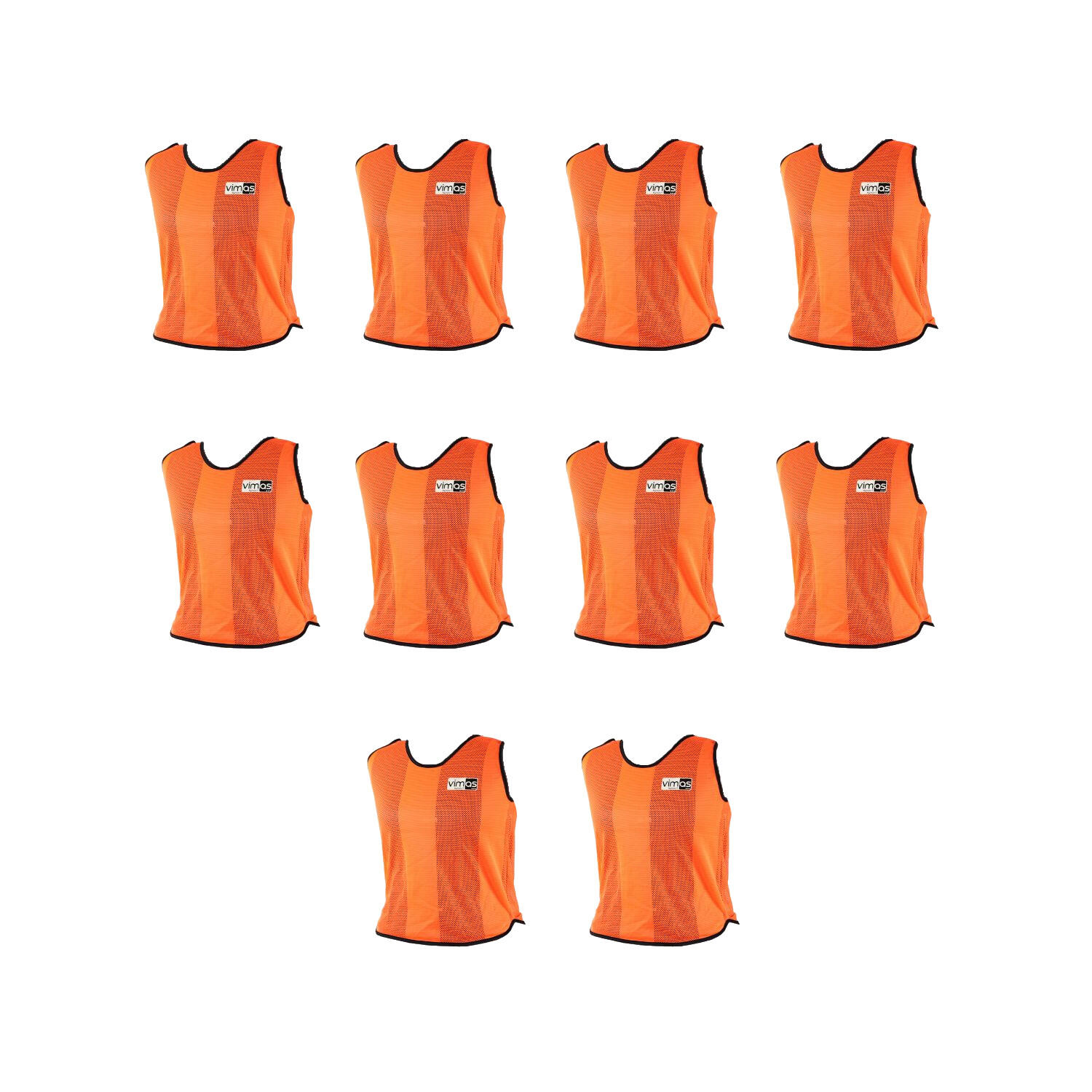 Conjunto de 10 coletes de competição laranja