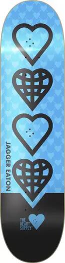 THE HEART SUPPLY Heart Supply Jagger Eaton Pro Tavola Skateboard - 8.25" - World Neon