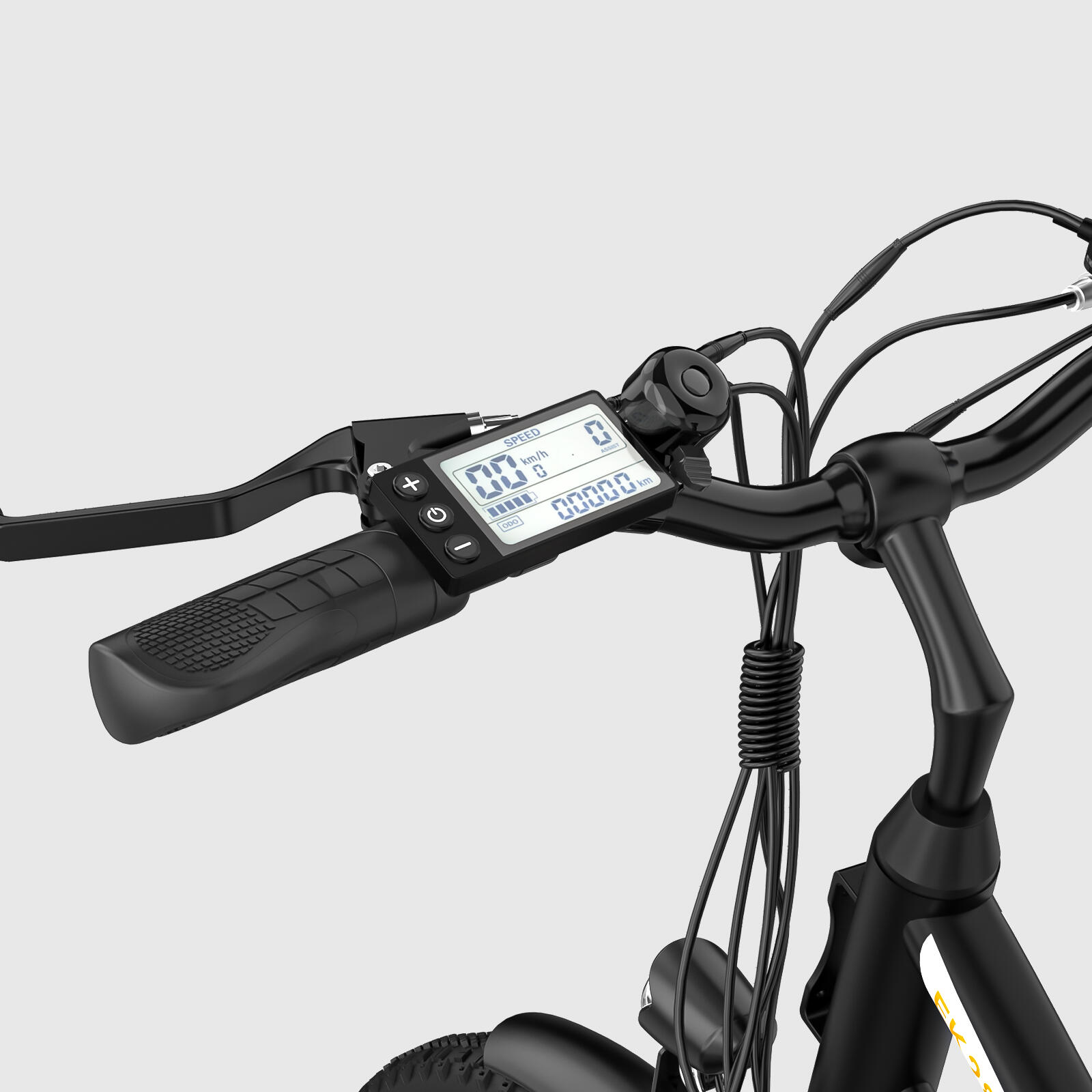 Bicicletta elettrica per adulti 28'' 36V13Ah APP EVERCROSS-EK28 Nero 3/8