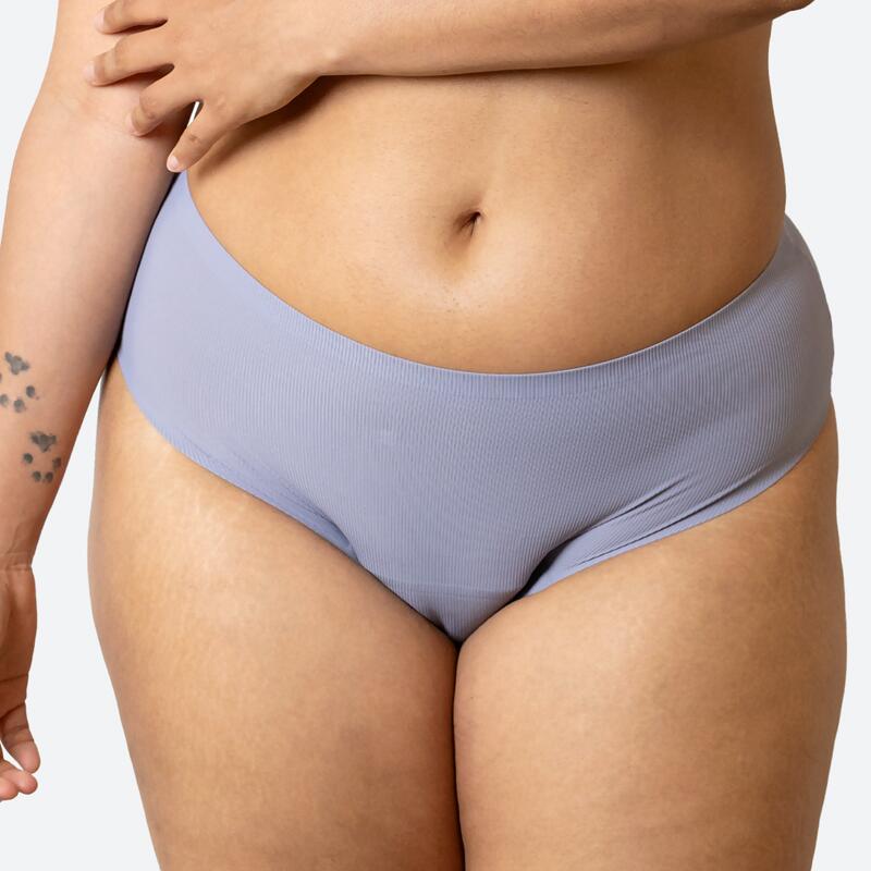 Cuecas menstruais Ecowoman sem costura cintura alta lavender Fluxo Pesado 2/4