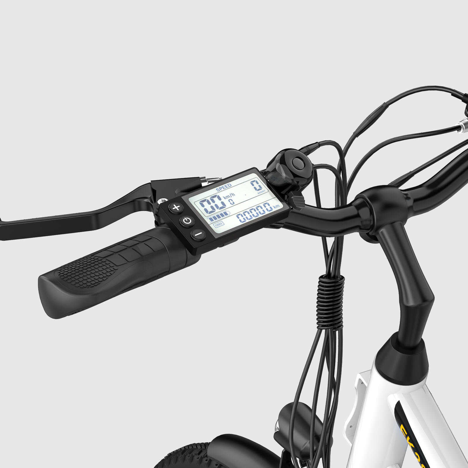 Bicicleta eléctrica para adultos 28''36V13Ah APP EVERCROSS-EK28 Blanco 3/7