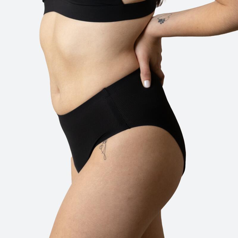 3 pz Mutandine Mestruali Ecowoman Senza Cuciture A Vita Alta running 3/5
