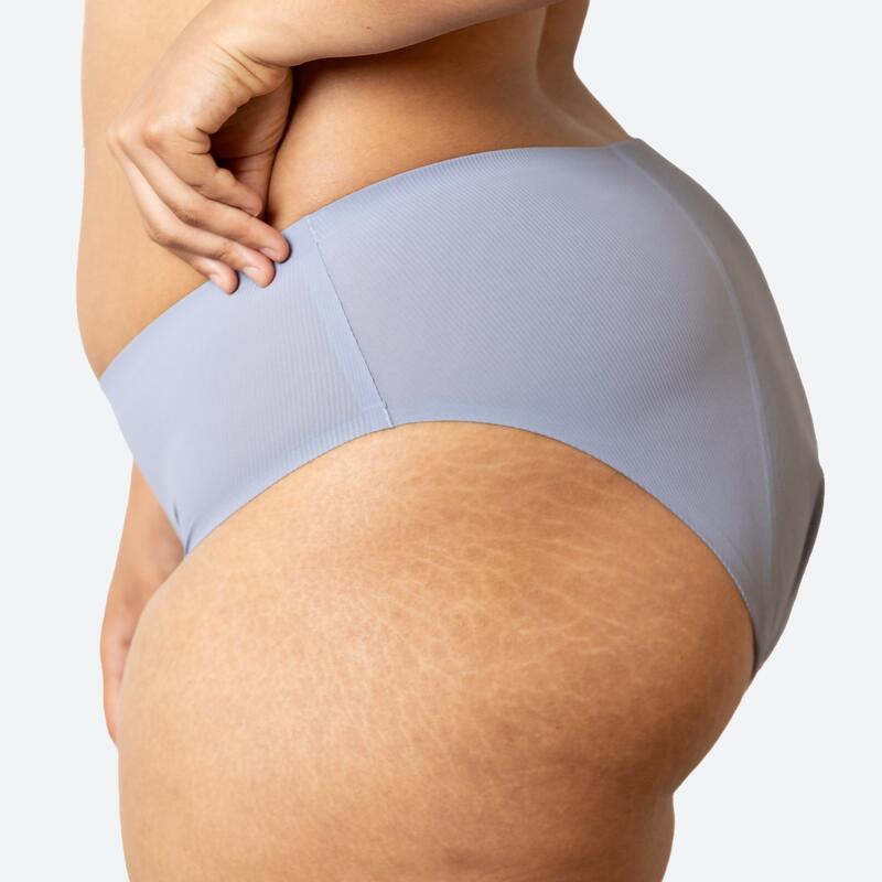 Cuecas menstruais Ecowoman sem costura cintura alta lavender Fluxo Pesado 3/4